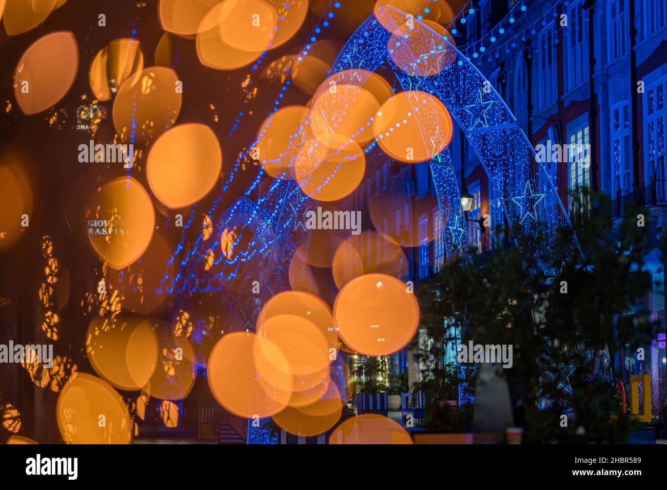 South Molton Street, Christmas Lights à Londres, 2021 Banque D'Images
