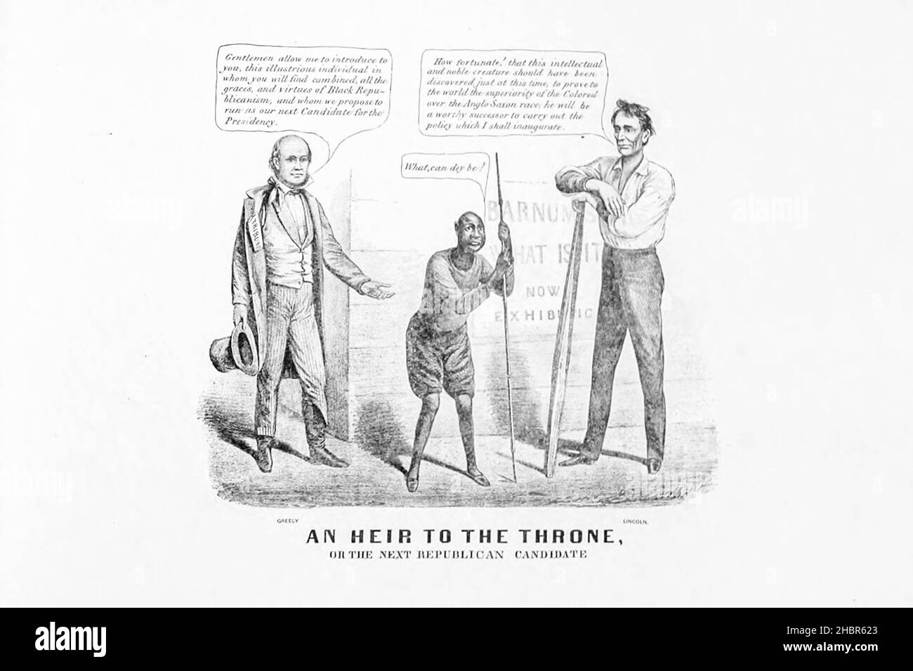 UN HÉRITIER DU TRÔNE ou le PROCHAIN candidat RÉPUBLICAIN issu d'une collection de caricatures relatives à la guerre civile publiée en 1892 sur Heavy plate Paper Banque D'Images