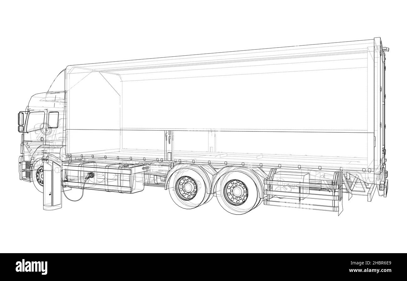 Chariot électrique et station de charge Banque D'Images