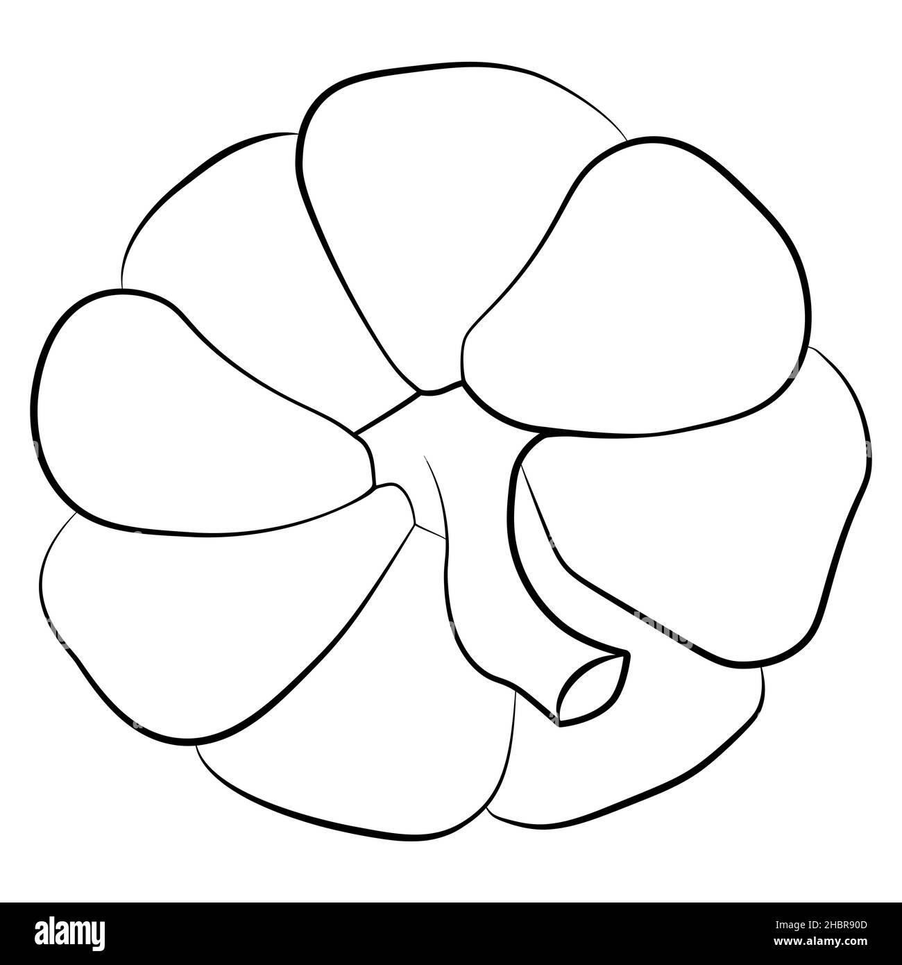 Illustration vectorielle icône citrouille.Symbole de la citrouille d'automne Halloween ou de Thanksgiving en forme plate, contour de la silhouette isolée sur fond blanc Illustration de Vecteur