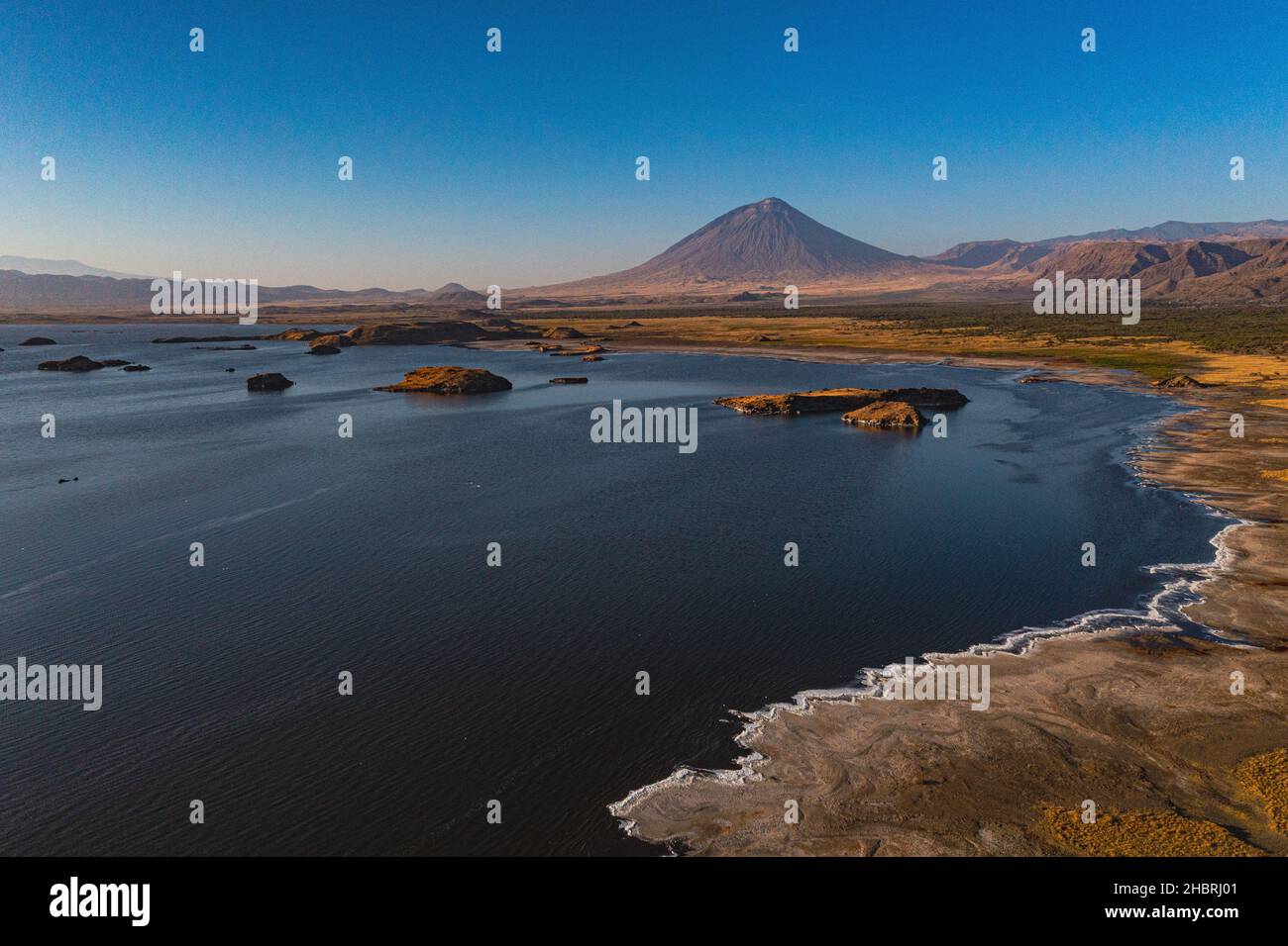 Lac Natron en Tanzanie Afrique Banque D'Images