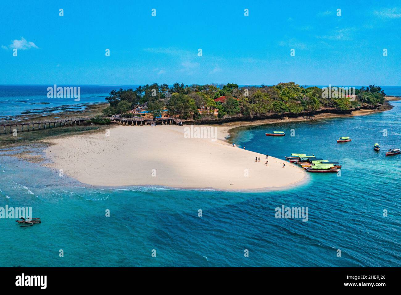 Île pénitentiaire à Zanzibar, Tanzanie Banque D'Images