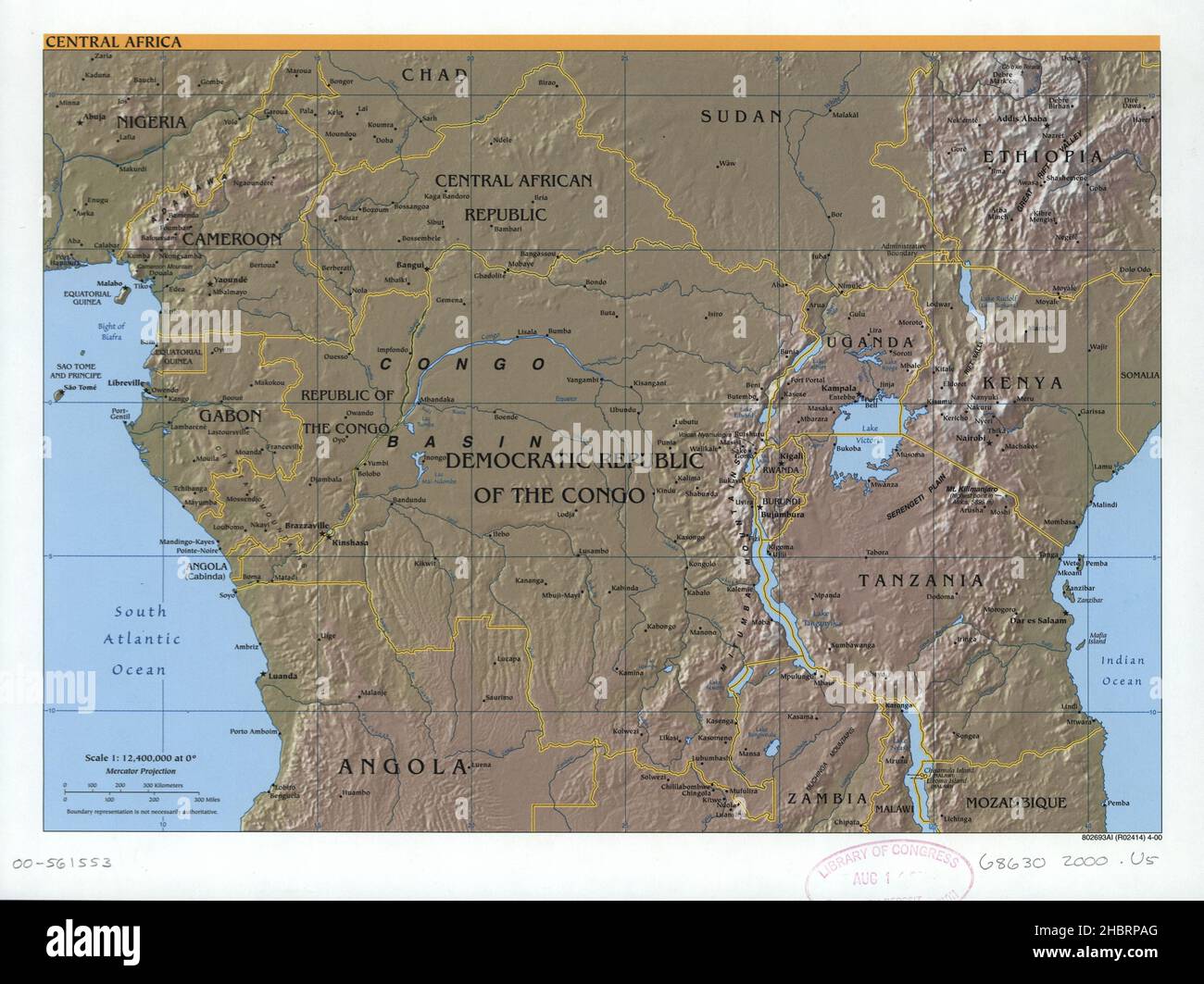 Mapa de africa central Banque de photographies et d’images à haute ...