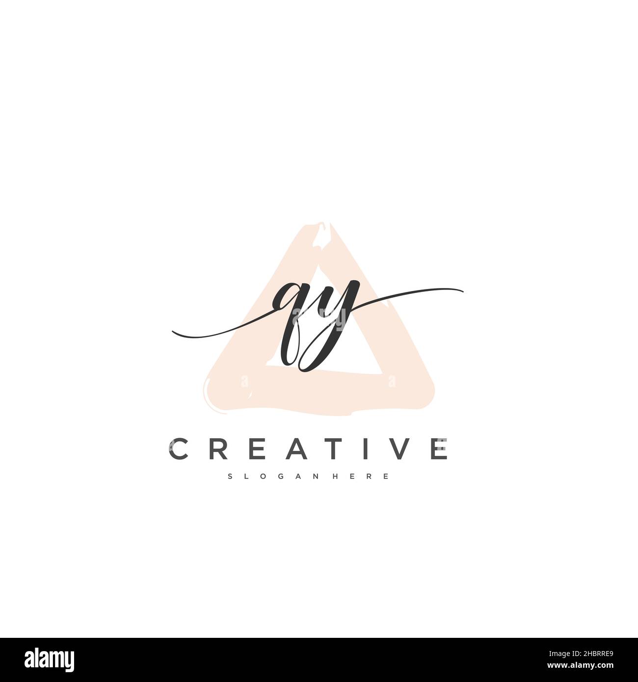 QY écriture initiale modèle géométrique minimaliste de logo art vectoriel, logo pour la beauté d'affaires, la mode, et d'autres art Illustration de Vecteur