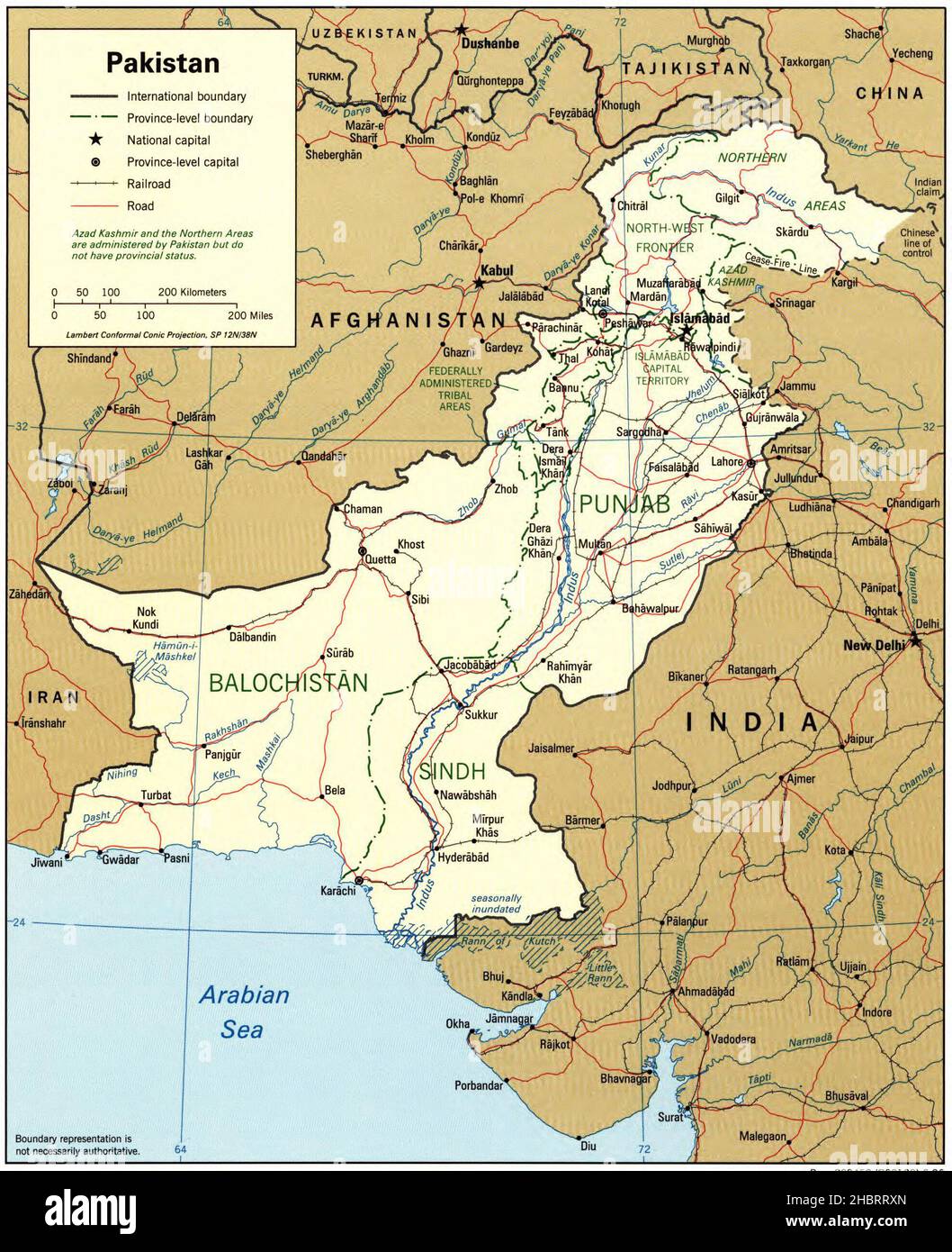 Map of pakistan Banque de photographies et d’images à haute résolution ...