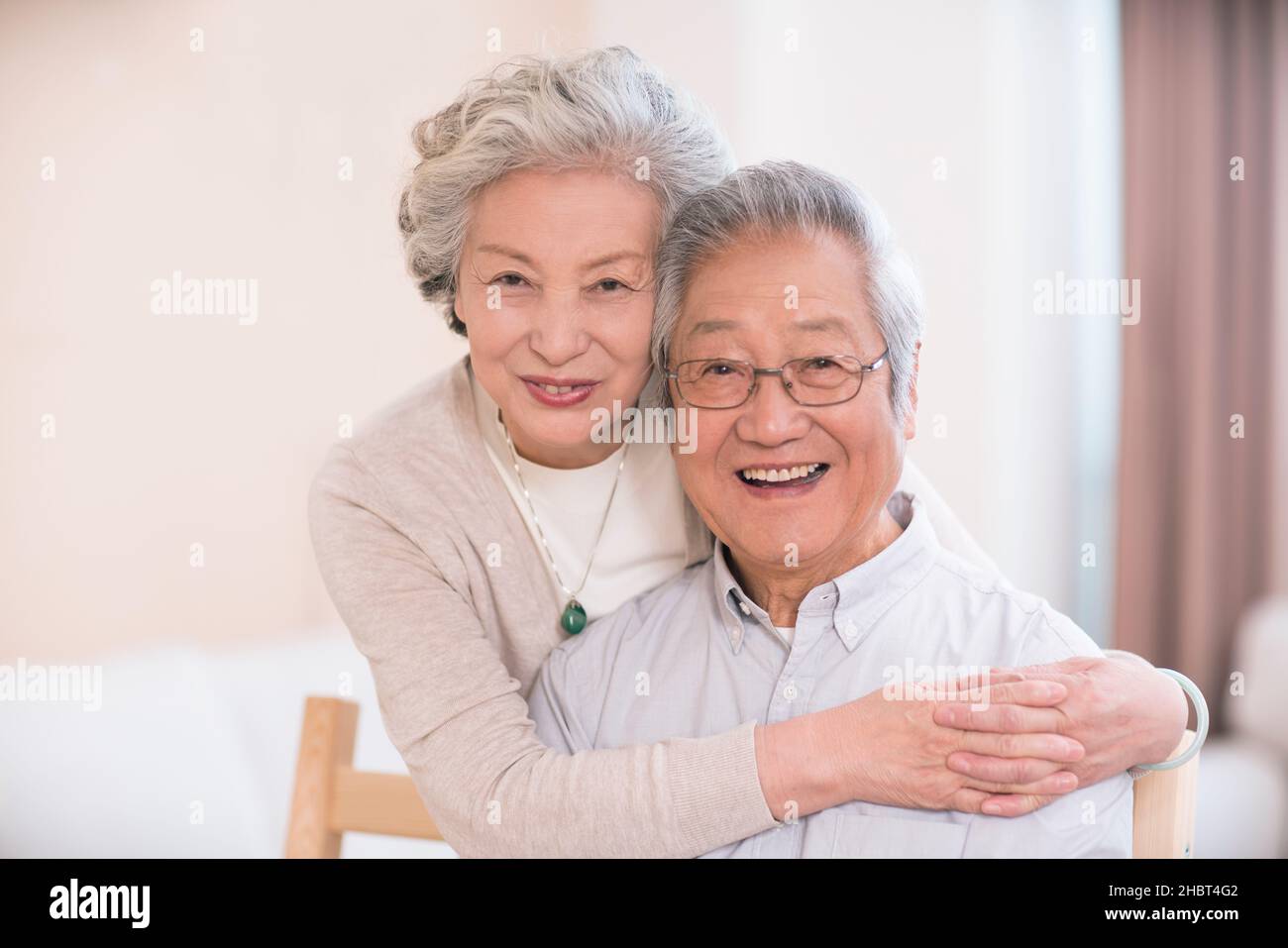 Vieux couple heureux Banque D'Images