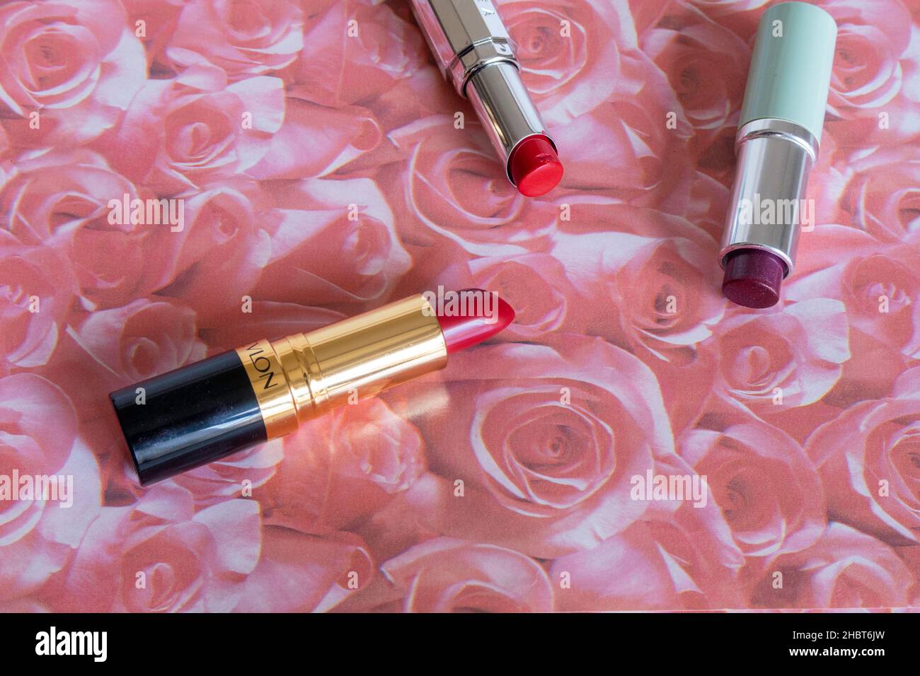 Tubes de rouge à lèvres utilisé STILL Life, États-Unis Banque D'Images