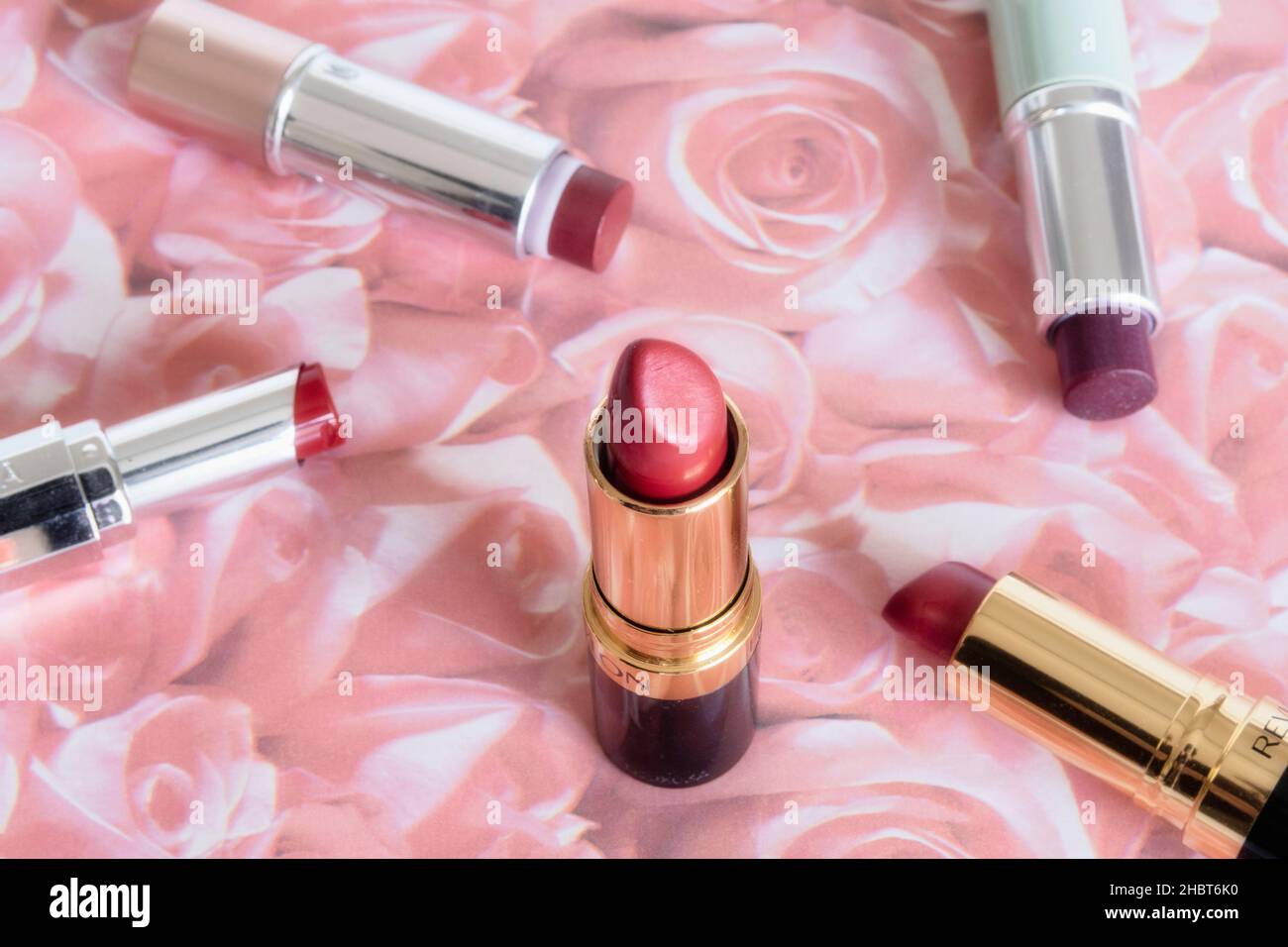 Tubes de rouge à lèvres utilisé STILL Life, États-Unis Banque D'Images