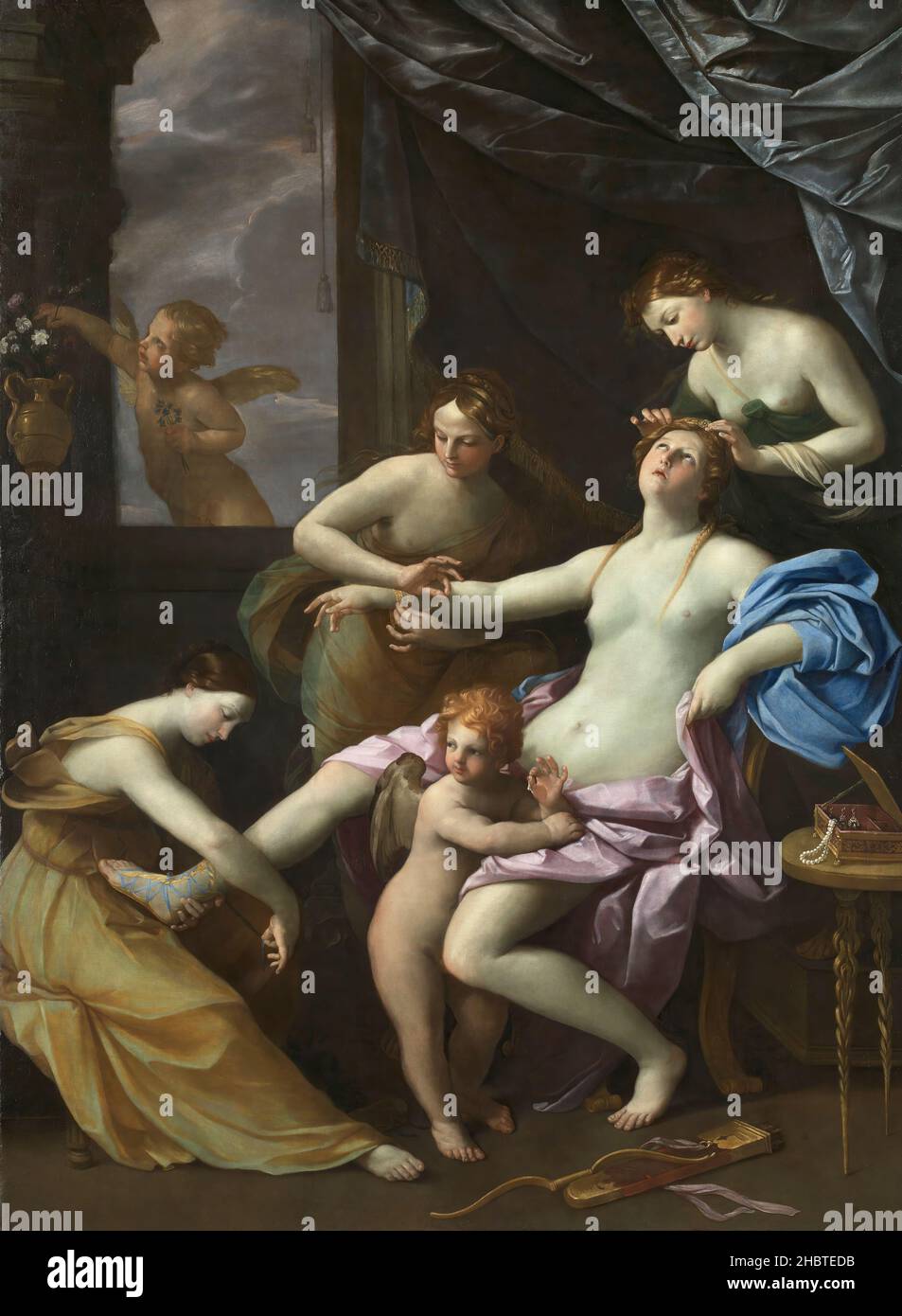 e bottega - les toilettes de Vénus - 1620 25c- huile sur toile 281,9 x 205,7 cm - Reni Guido Banque D'Images