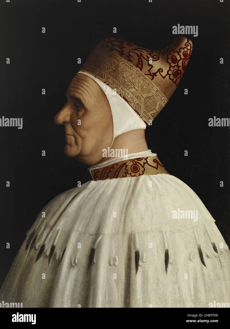 Doge Giovanni Mocenigo - 1478 85 - tempera su tavola di pioppo 64,8 x 47,6 cm - Bellini Gentile Banque D'Images