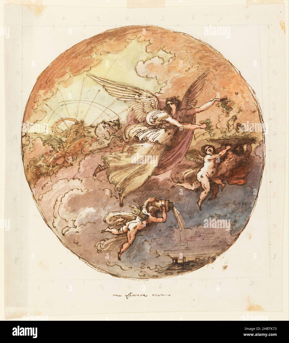 Felice Giani - Projet pour le plafond Design- Aurora Banque D'Images