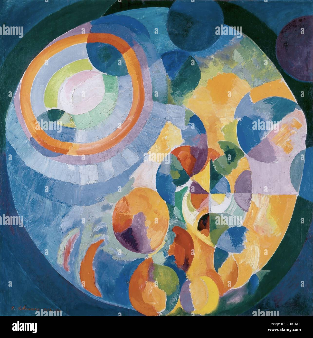 Circuliformes.Soleil, Lune - 1913_31 - huile sur toile 200 x 197 cm - Delaunay Robert Banque D'Images