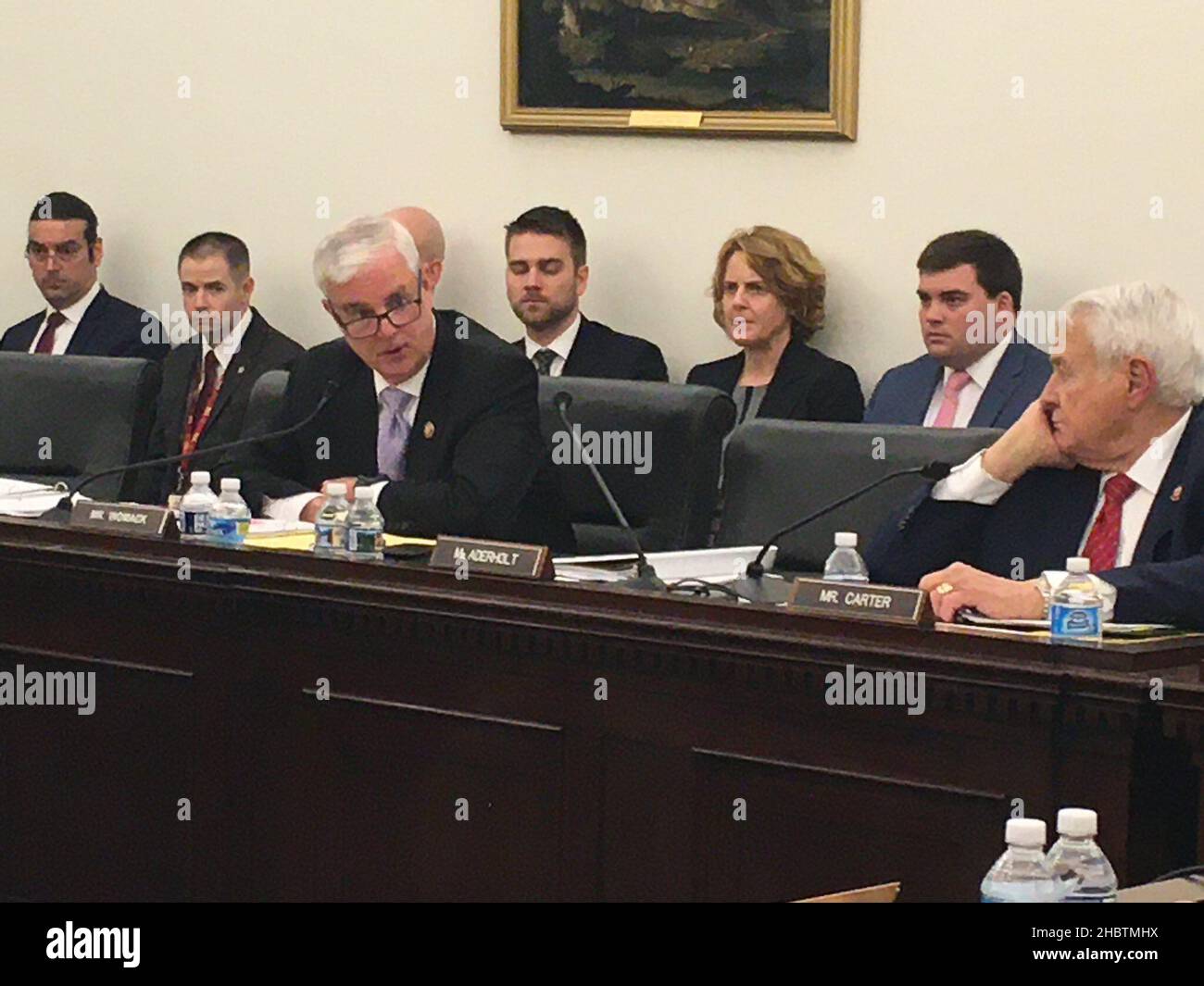 Crédits de la Chambre audience du sous-comité de la défense en session ca.10 mars 2020 Banque D'Images