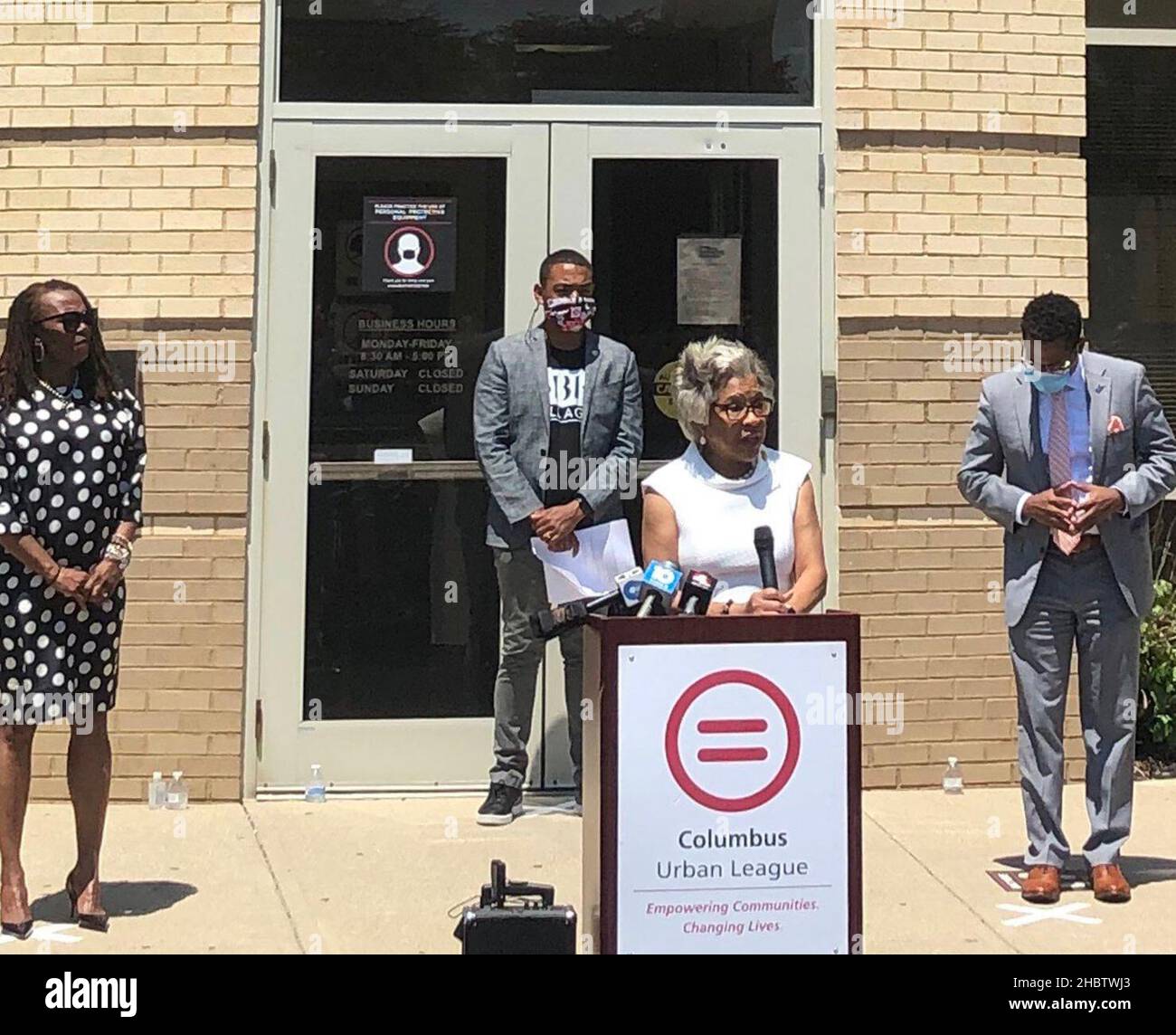 La congressin Joyce Beatty parle à la Columbus Urban League de la réforme de la police à Columbus Ohio ca.2 juin 2020 Banque D'Images