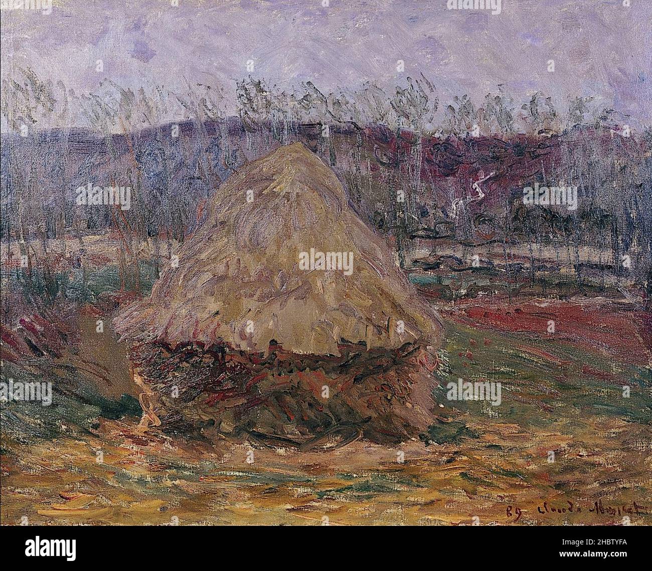 Haystack in Giverny - 1889 - huile sur toile 65 x 81,5 cm - Monet Claude Banque D'Images