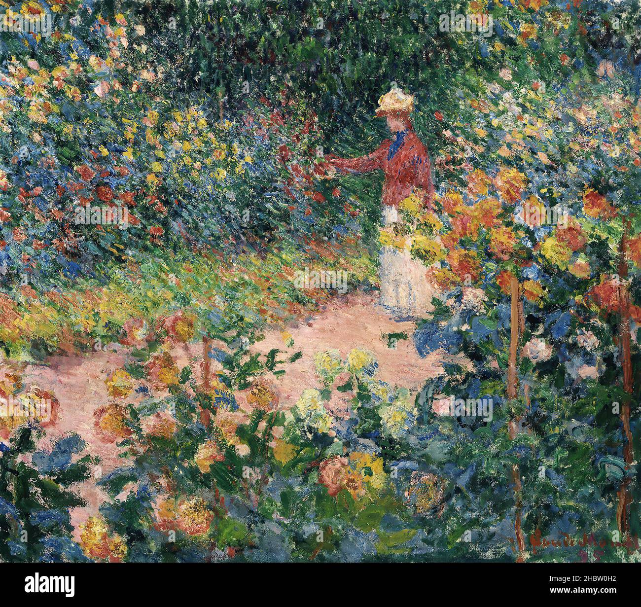 Le jardin de Monet à Giverny - 1895 - huile sur toile 81,5 x 92 cm - mo05Monet Claude Banque D'Images