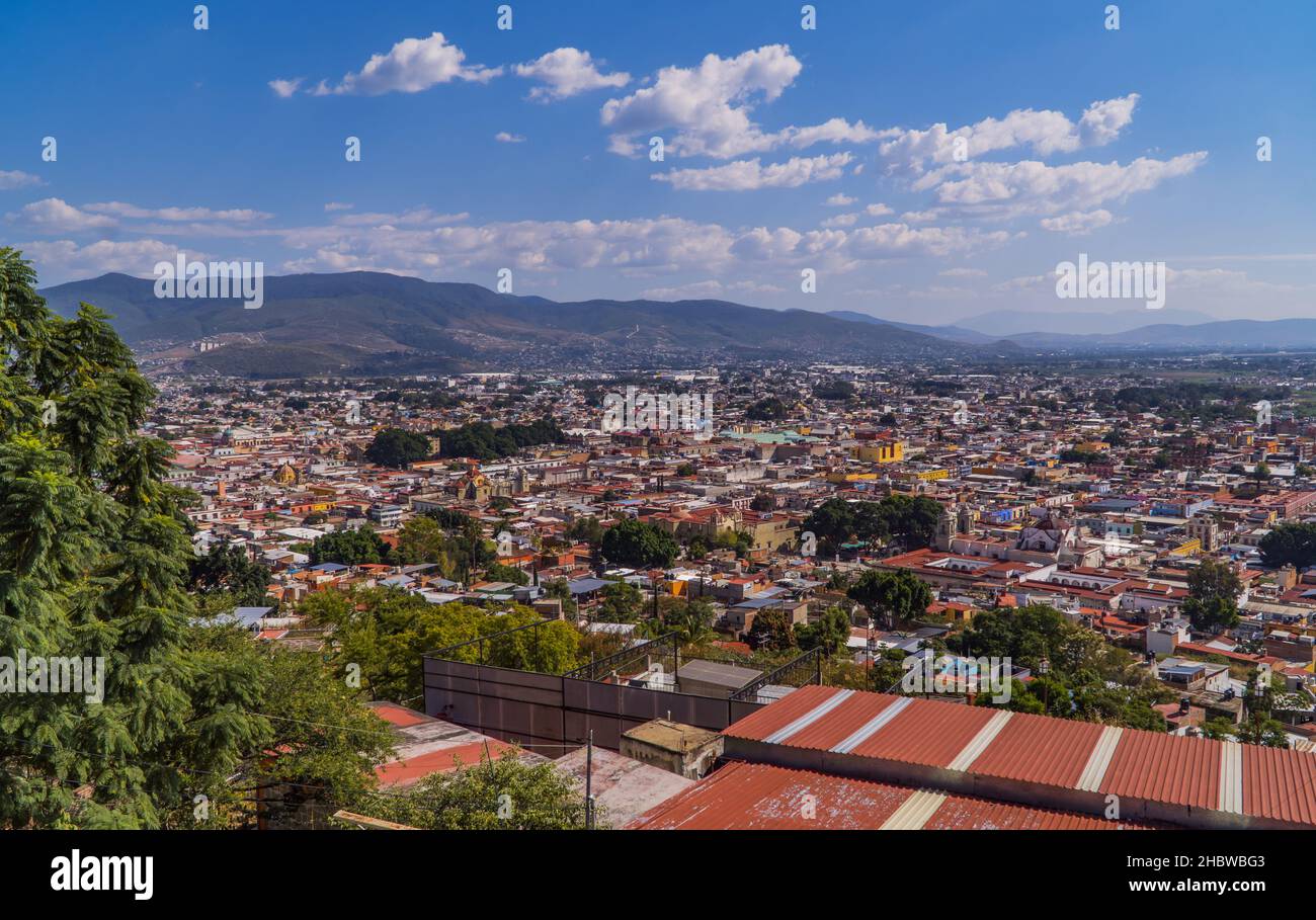 Vue panoramique sur la ville d'Oaxaca, Mexique Banque D'Images