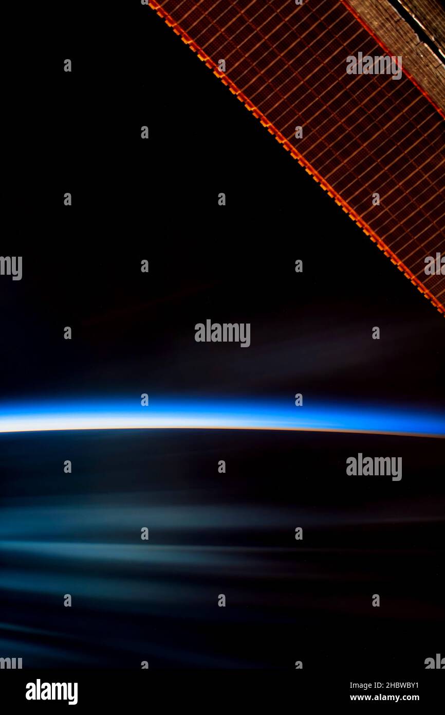 La planète Terre de nuit de l'espace Banque D'Images