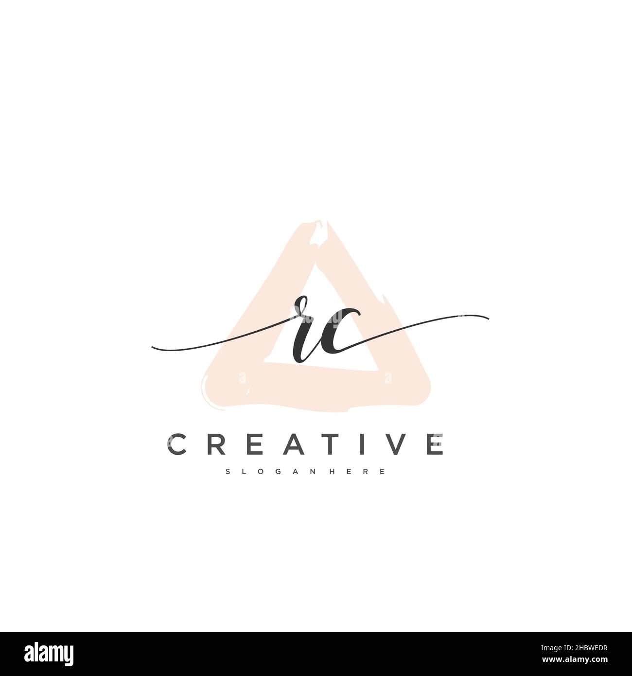 RC écriture initiale géométrique minimaliste logo modèle art vectoriel, logo pour la beauté d'affaires, la mode, et d'autres art Illustration de Vecteur