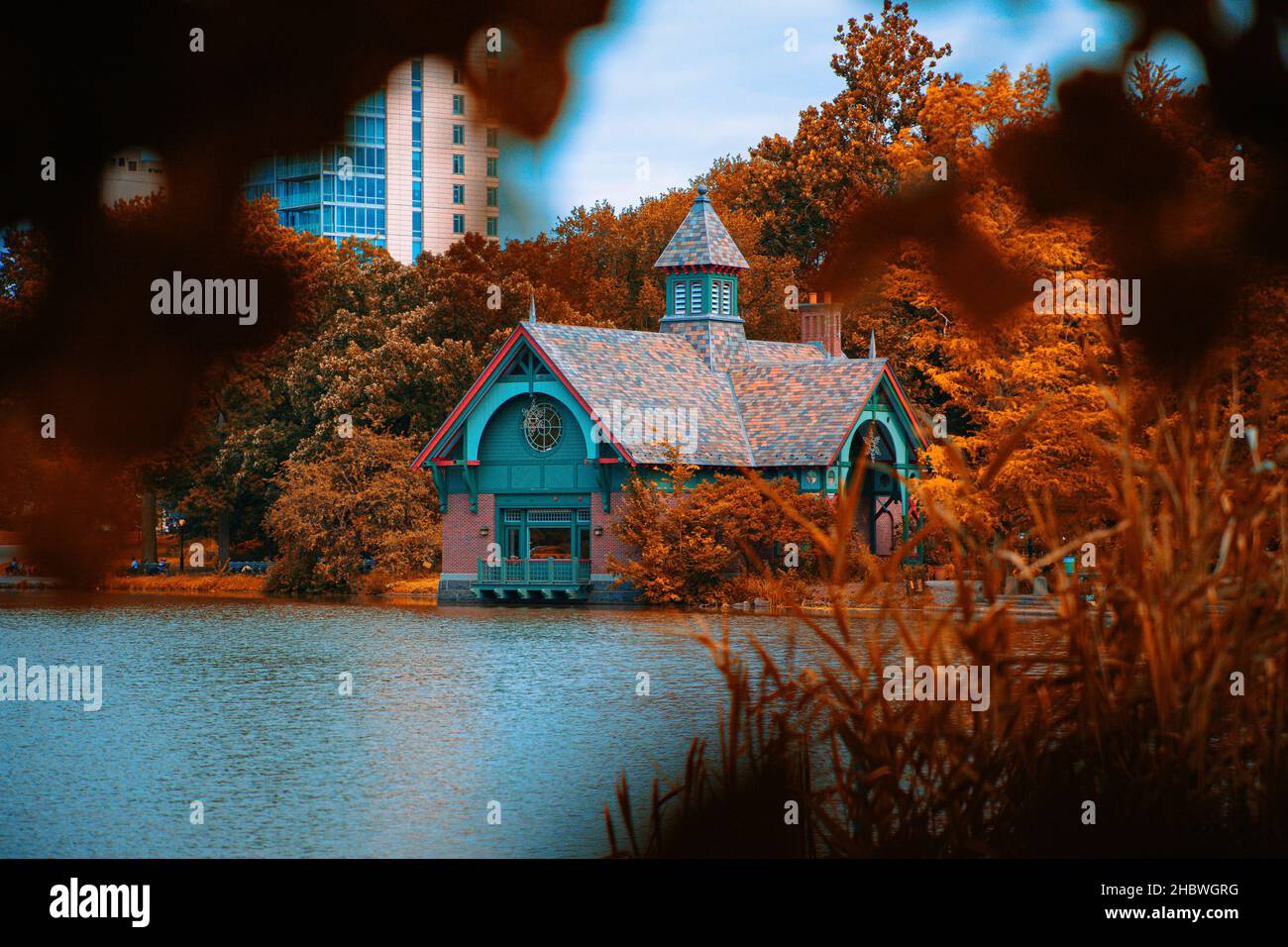 Central Park pendant la saison d'automne Banque D'Images