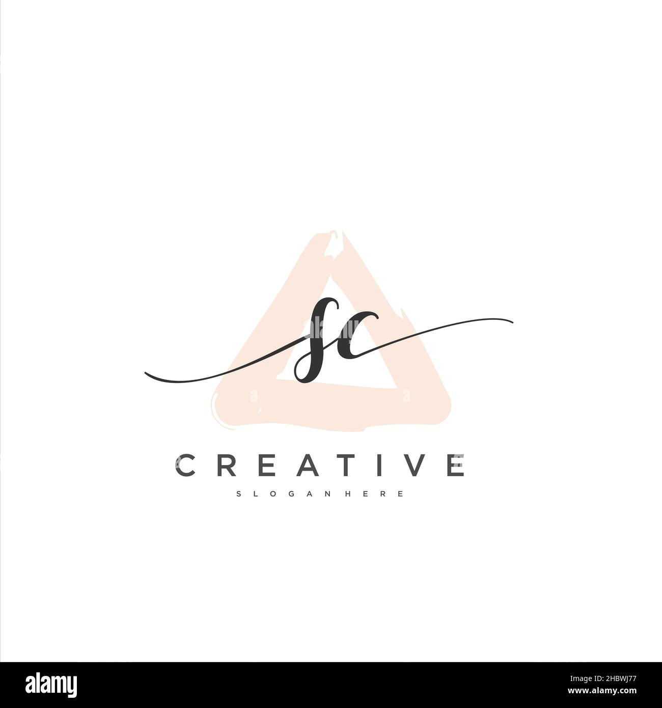 SC écriture initiale modèle géométrique minimaliste logo art vectoriel, logo pour la beauté d'affaires, la mode, et d'autres art Illustration de Vecteur