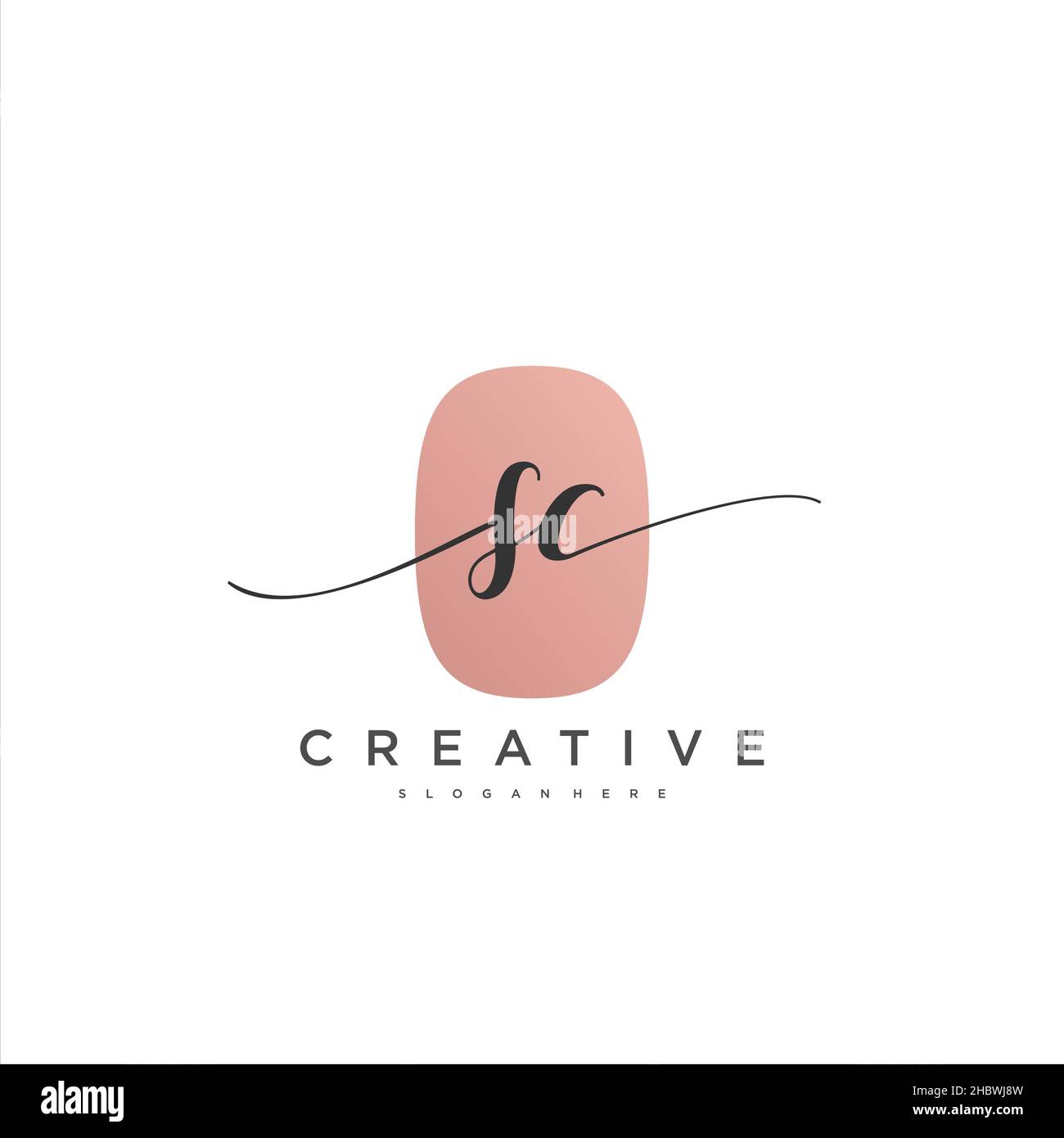SC écriture initiale modèle géométrique minimaliste logo art vectoriel, logo pour la beauté d'affaires, la mode, et d'autres art Illustration de Vecteur