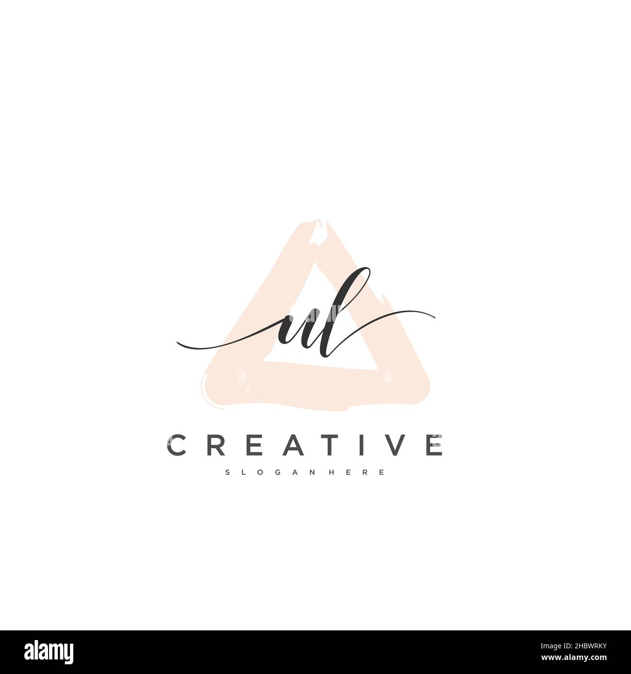 UL écriture initiale modèle géométrique minimaliste logo art vectoriel, logo pour la beauté d'affaires, la mode, et d'autres art Illustration de Vecteur