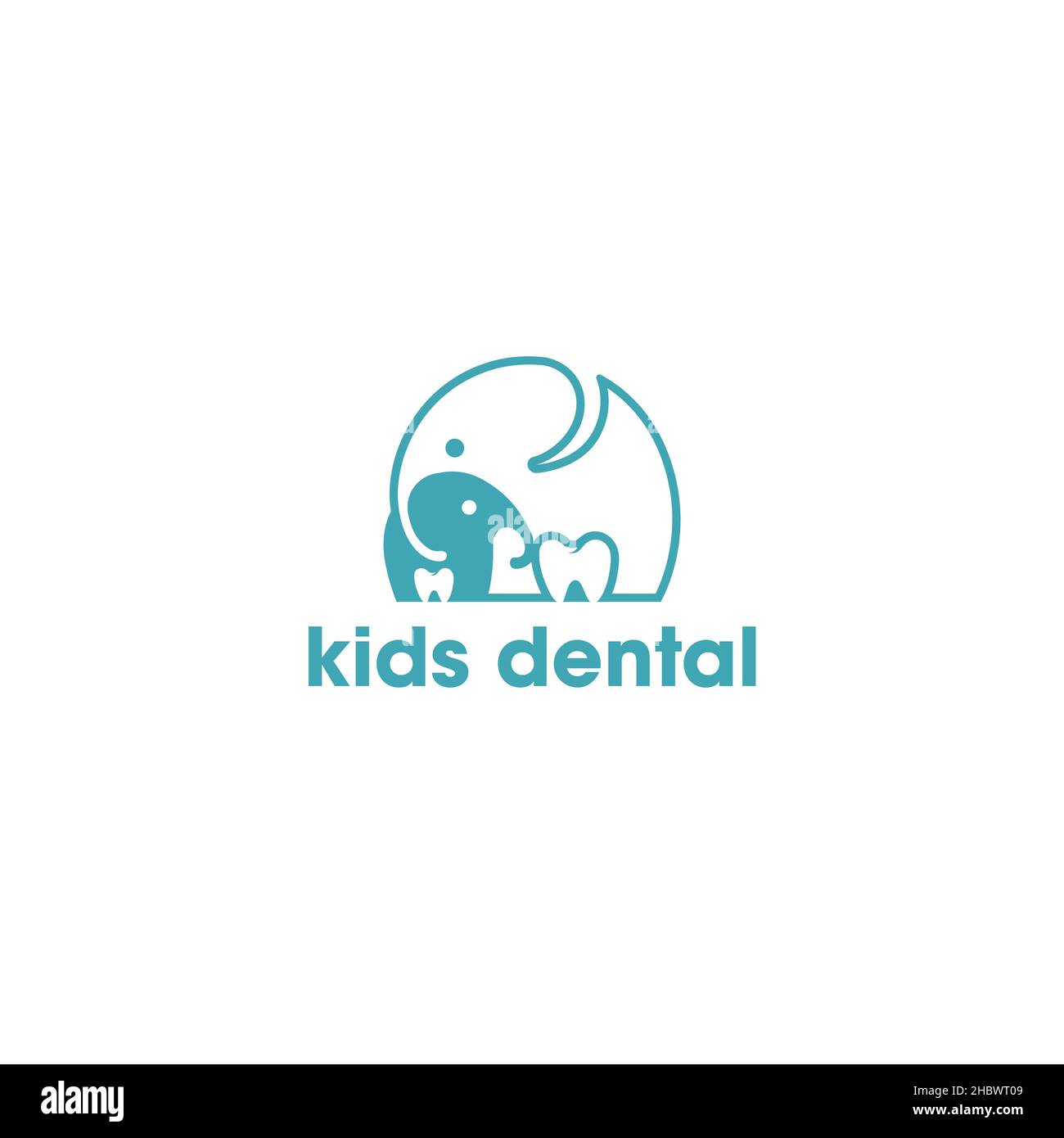 Design minimaliste logo santé dentaire enfants Illustration de Vecteur