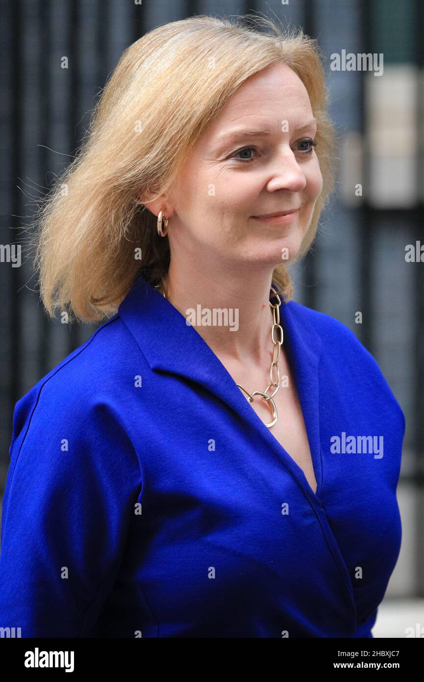 Liz Truss, Elizabeth Truss, députée, politicien du Parti conservateur britannique, ministre, secrétaire aux Affaires étrangères, Downing Street, Westminster Banque D'Images