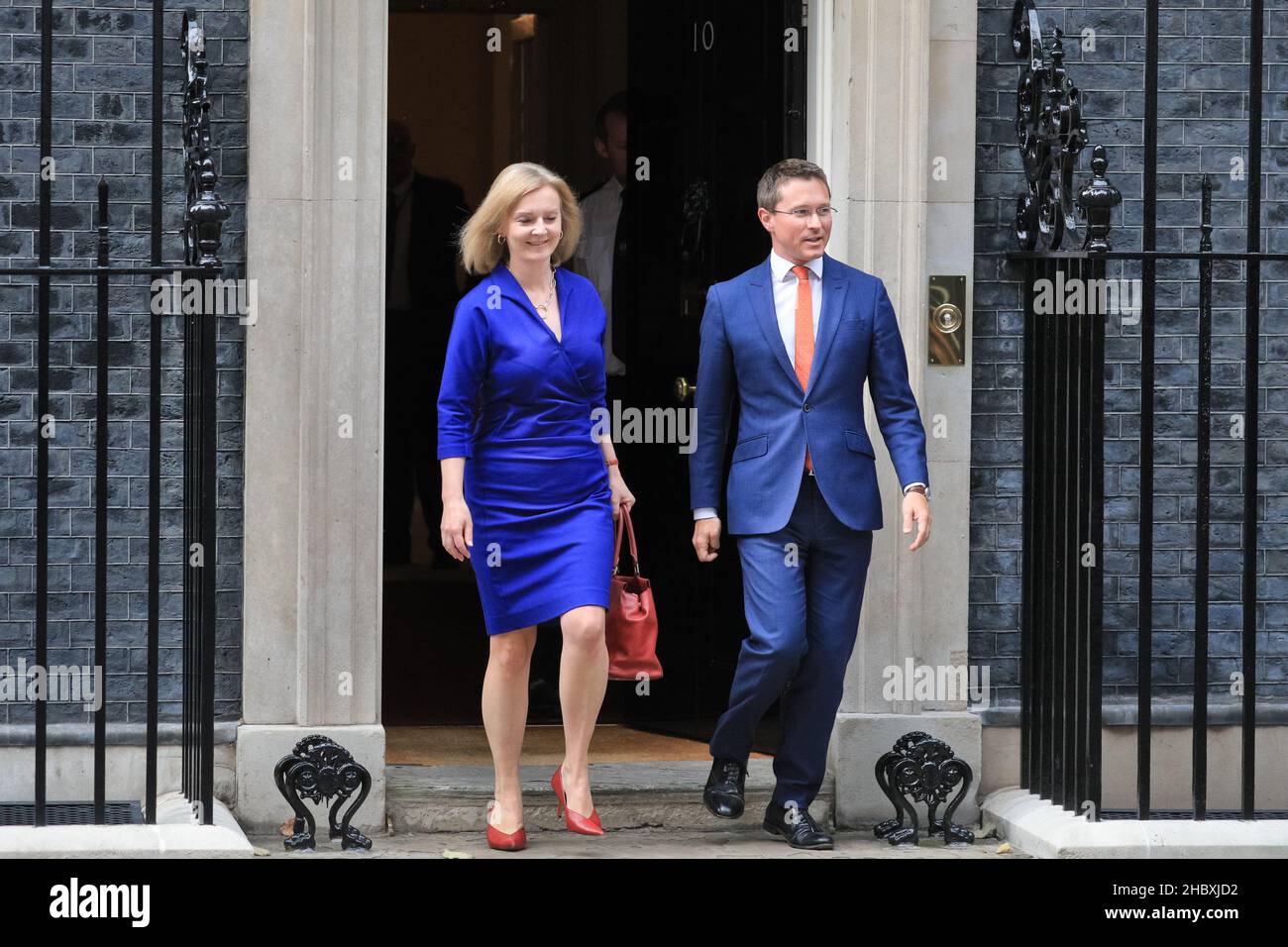 Liz Truss, Elizabeth Truss, députée, politicien du Parti conservateur britannique, ministre, secrétaire aux Affaires étrangères, Downing Street, Westminster Banque D'Images