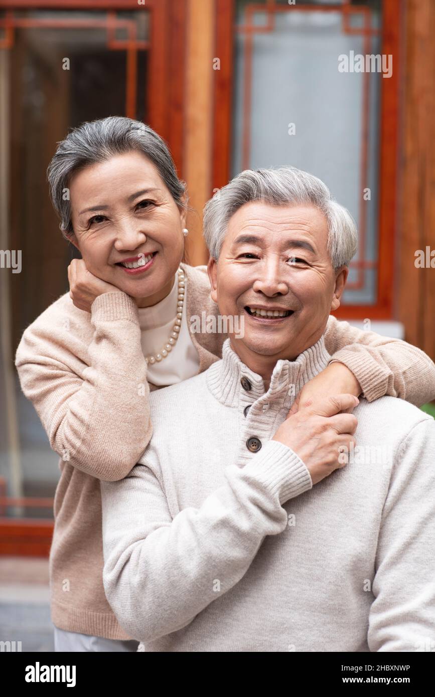 Vieux couple heureux Banque D'Images