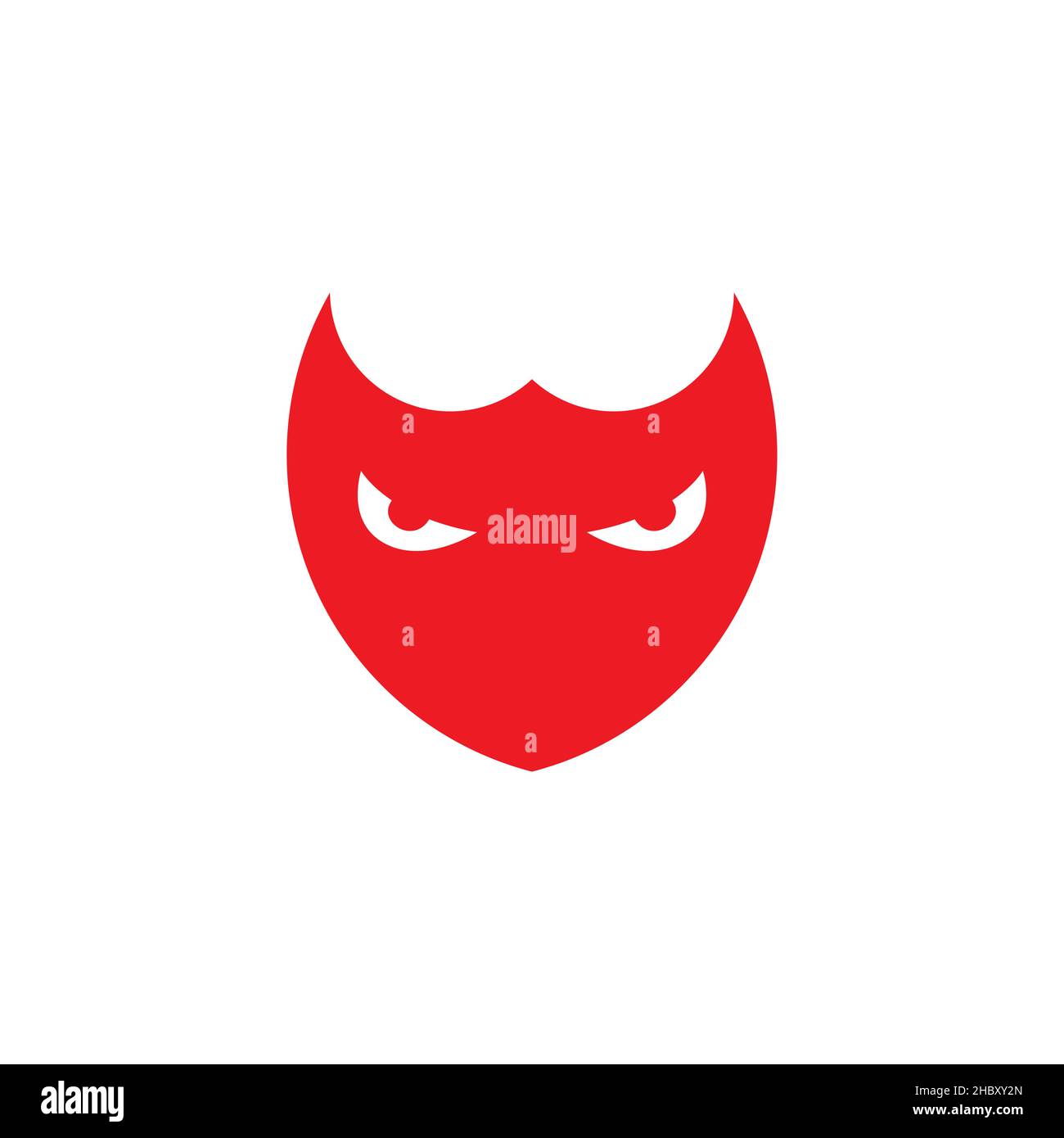 masque rouge oiseau hibou logo design vecteur graphique symbole icône signe illustration idée créative Illustration de Vecteur