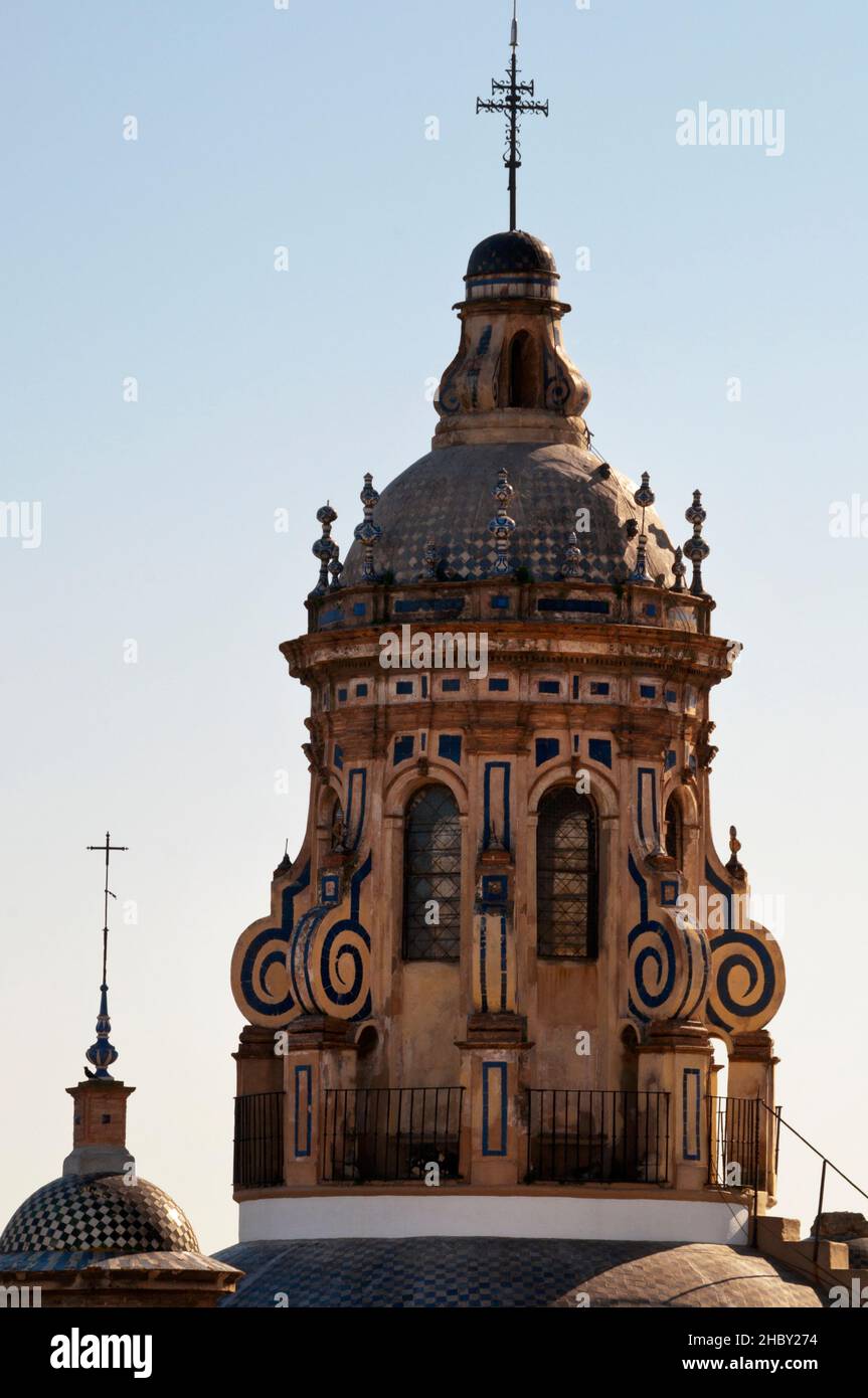 Dôme Renaissance espagnole d'Iglesia de la Anunciación, église de l'Annonciation, à Séville, Espagne. Banque D'Images