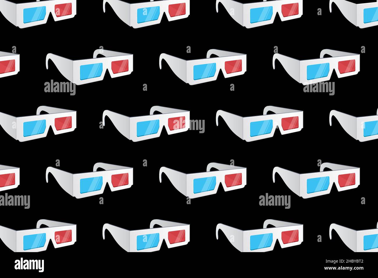3d lunettes de vue isolées sur fond noir Illustration de Vecteur