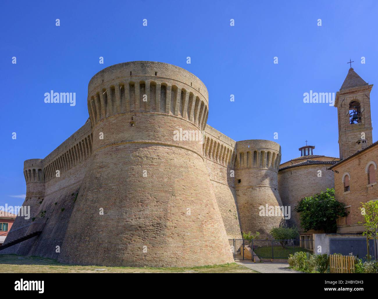 Château d'Urbisaglia, province de Macerata, Italie Banque D'Images