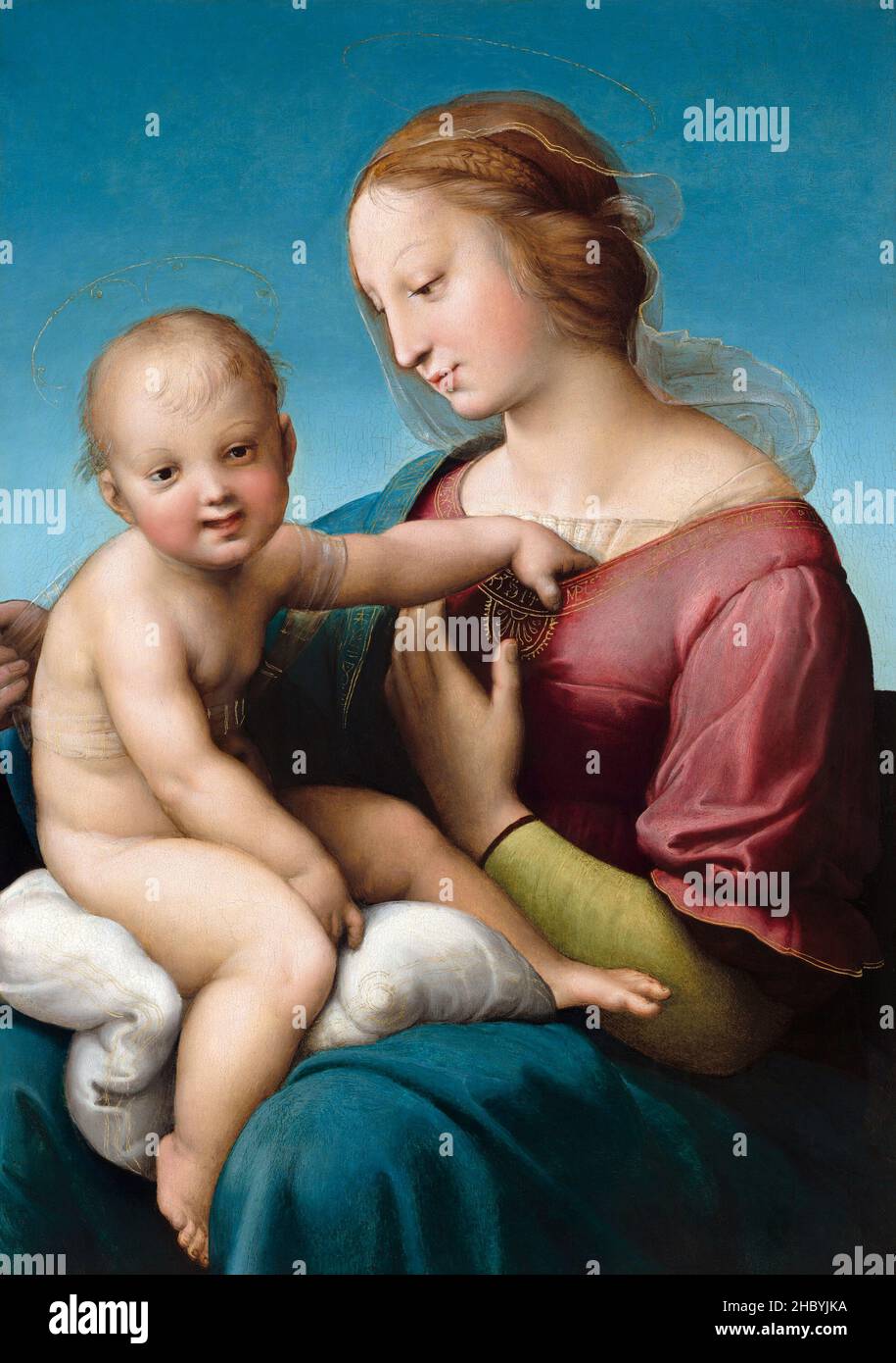 Raphael / Raffaello - la Niccolini - Madonna Cowper (1508) célèbre peinture. Banque D'Images