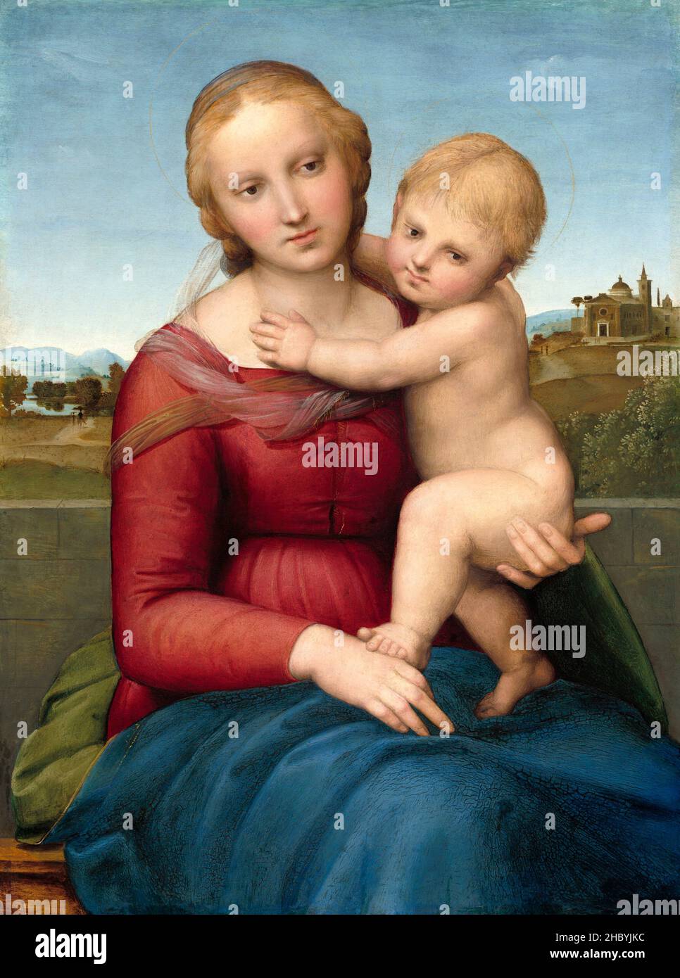 Raphael / Raffaello - la petite Vierge du cowper (ca.1505) peinture célèbre. Banque D'Images