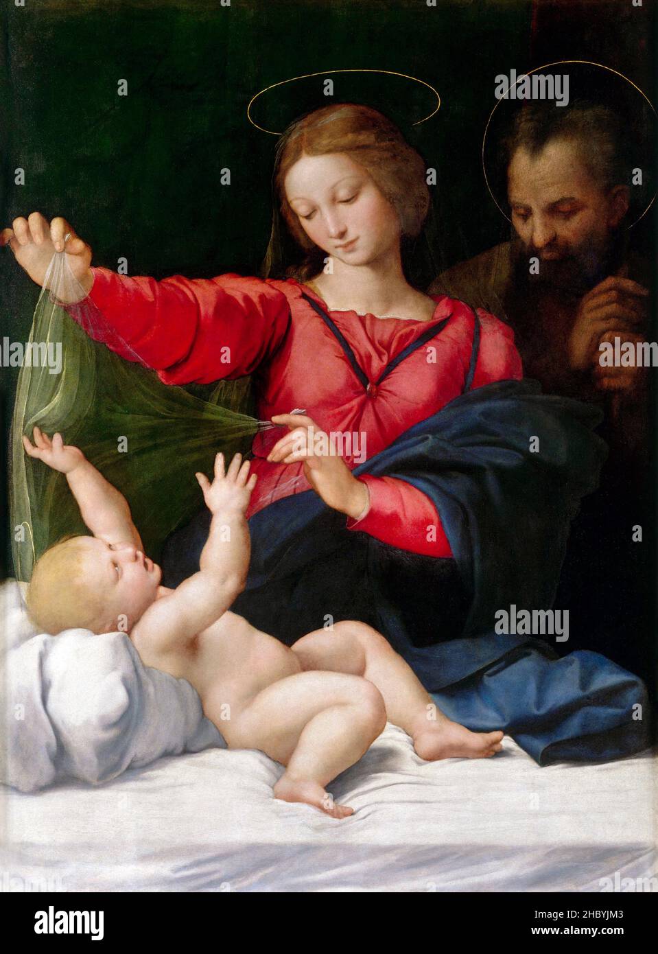 Raphaël / Raffaello - Madonna de Loreto (1509) célèbre peinture. Banque D'Images