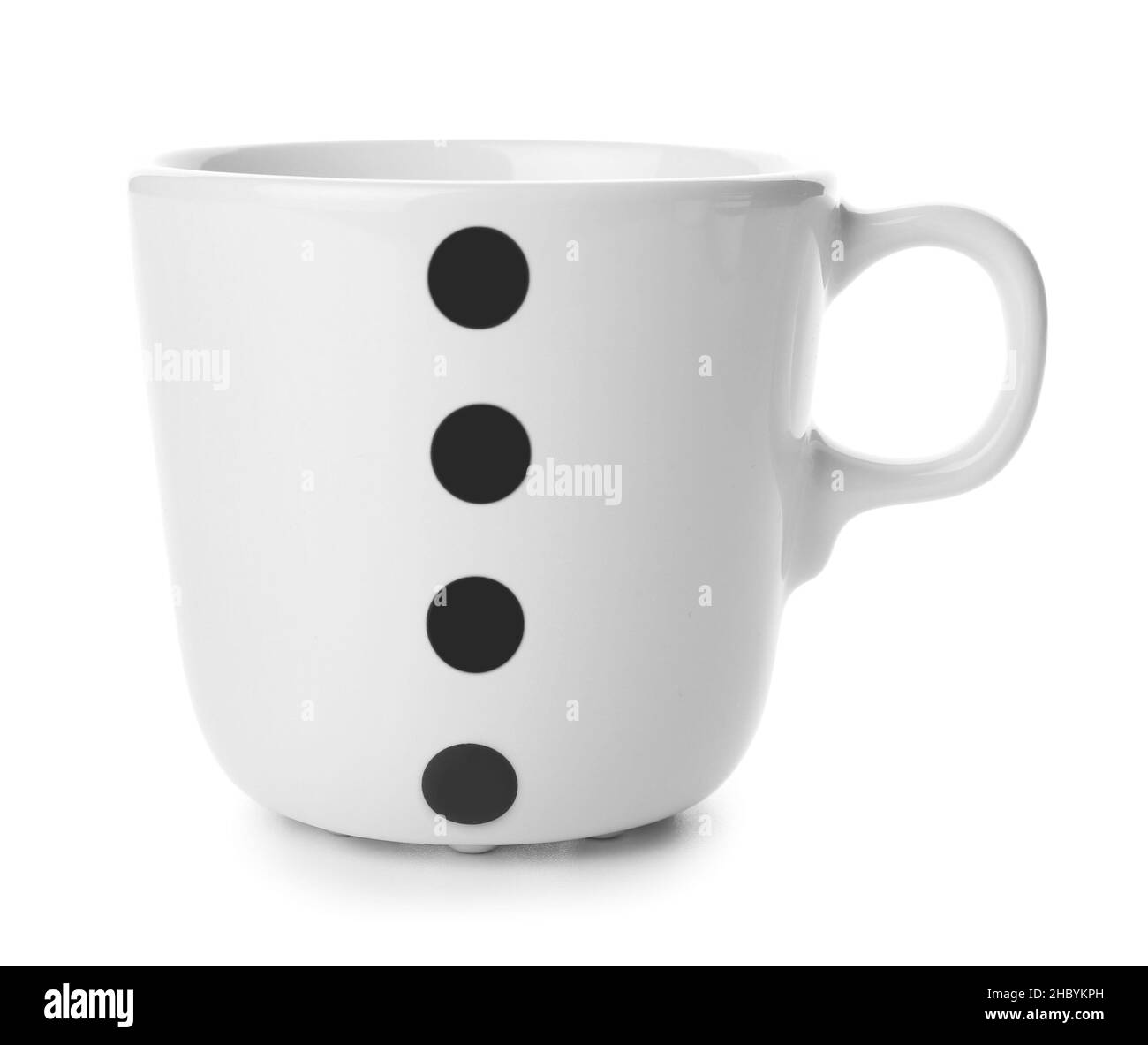 Tasse de chocolat chaud sur fond blanc Banque D'Images