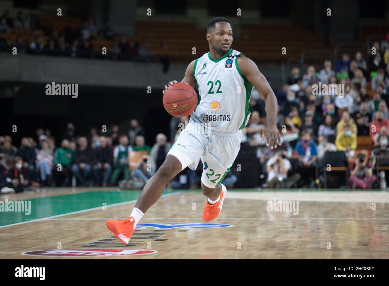 Wroclaw, Pologne, 22nd décembre 2021.7days Eurocup: WKS Slask Wroclaw vs Joventut Badalona dans le Centennial Hall.Photo: Andres Feliz © Piotr Zajac/Alamy Live News Banque D'Images