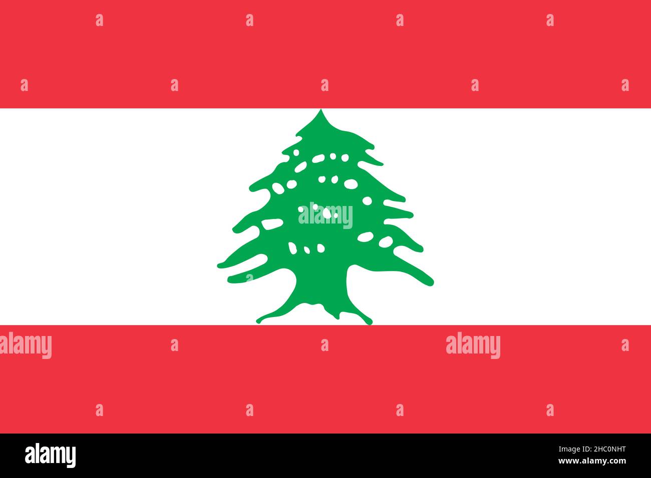 Drapeau libanais.Couleurs officielles.Proportion correcte.Illustration vectorielle Illustration de Vecteur