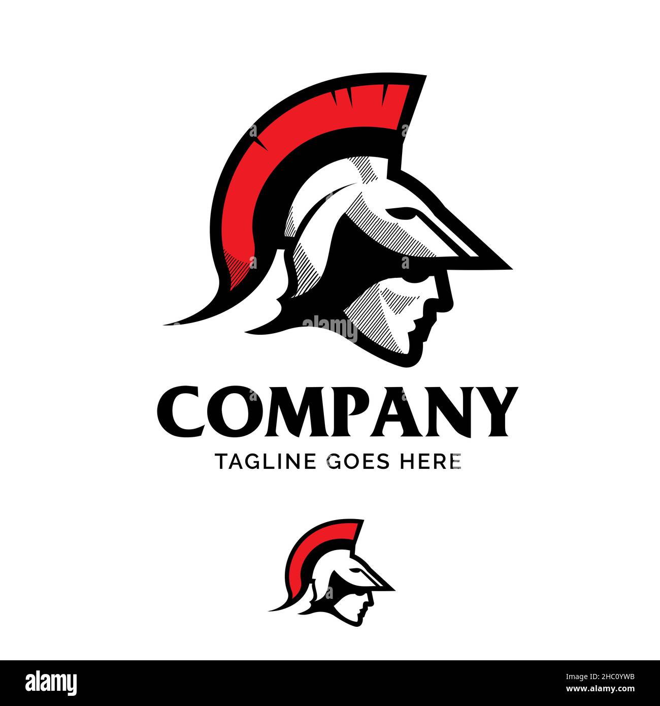 Style vintage de symbole de tête Spartan pour la marque, l'identité, ou tout autre but. Illustration de Vecteur