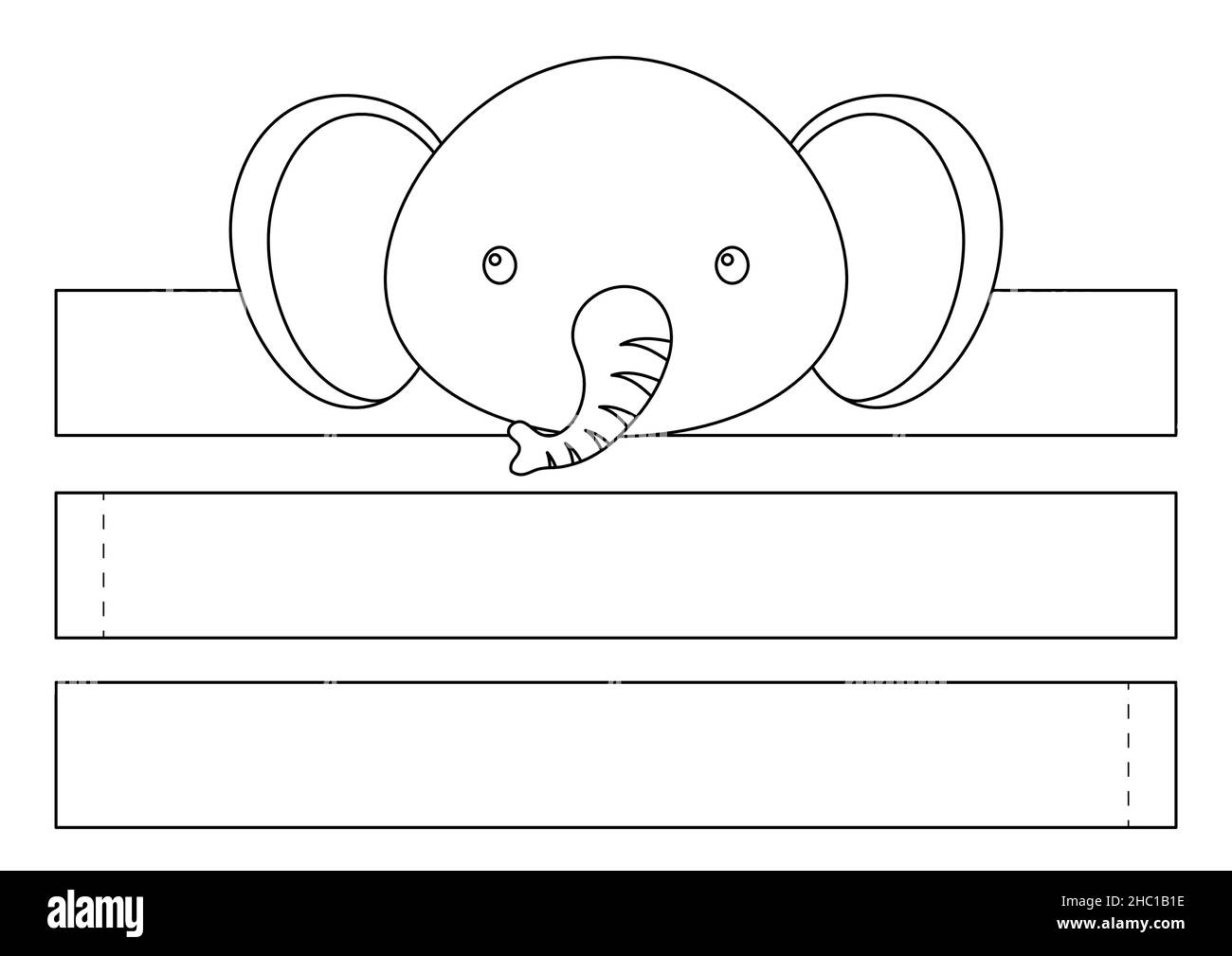 Couronne En Papier Elephant Imprimable Modele De Ruban De Fete A Couper Le Bricolage Pour Anniversaire Noel Douche De Bebe Accessoire Amusant Pour Le Divertissement Imprimer Couleur Couper Image Vectorielle Stock Alamy