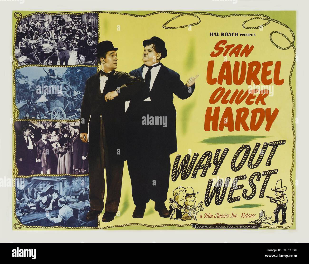 OLIVER HARDY et STAN LAUREL dans WAY OUT WEST (1937), réalisé par JAMES W. HORNE.CREDIT: STAN LAUREL PRODS/HAL ROACH/M.G.M / ALBUM Banque D'Images