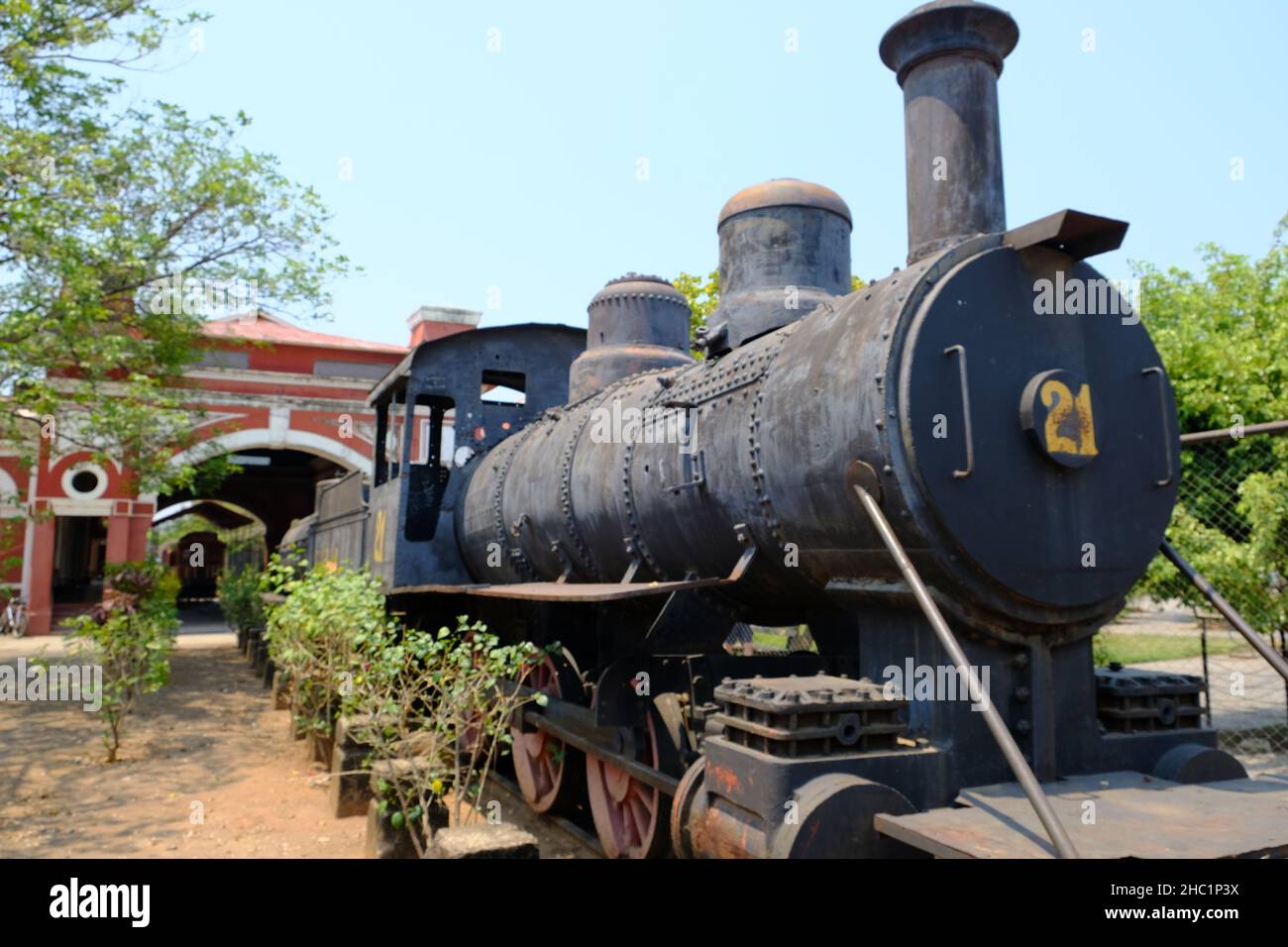 Nicaragua Grenade - Musée de l'ancienne gare - locomotive à vapeur Banque D'Images