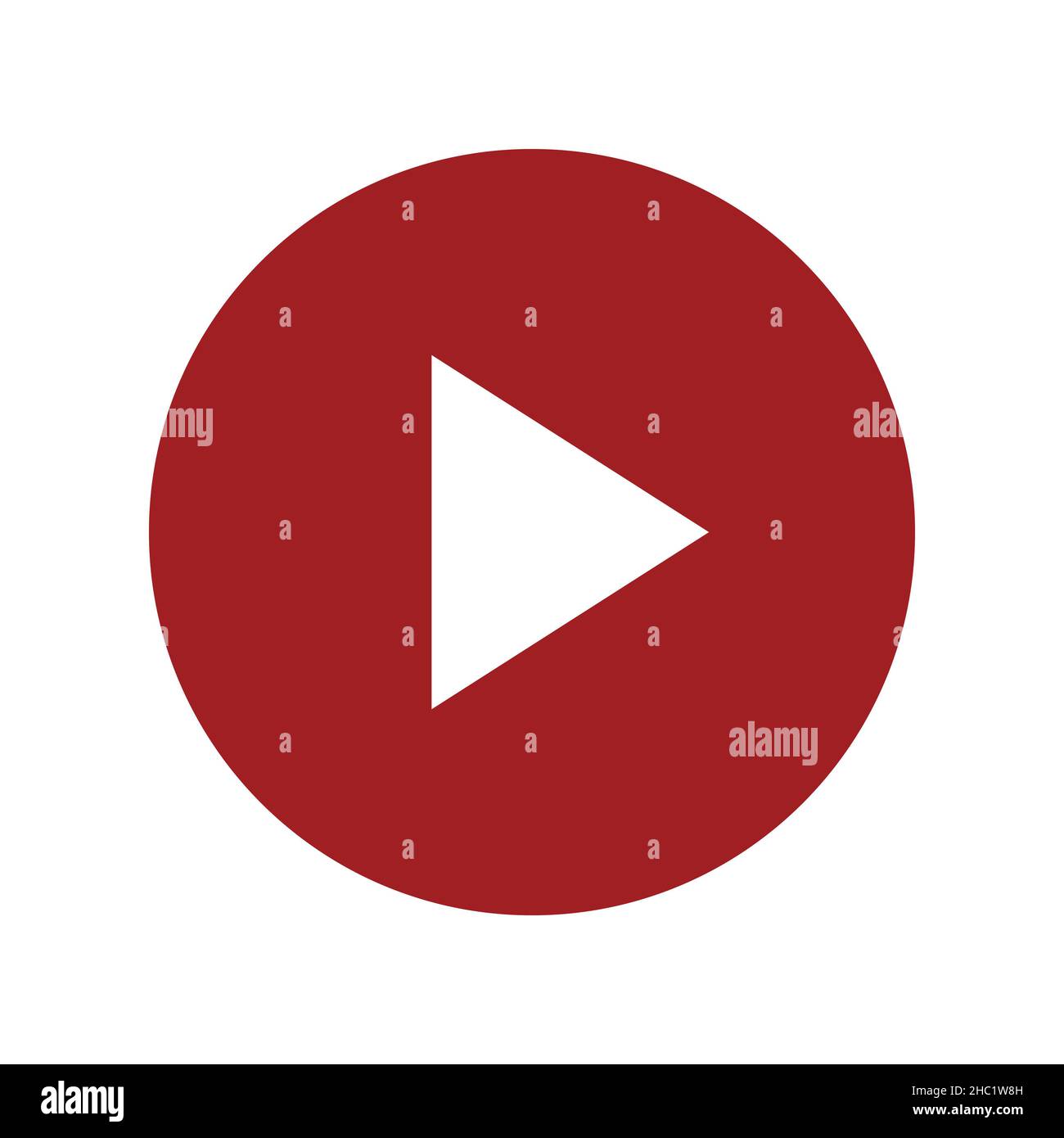Bouton de lecture isolé sur fond blanc Banque D'Images