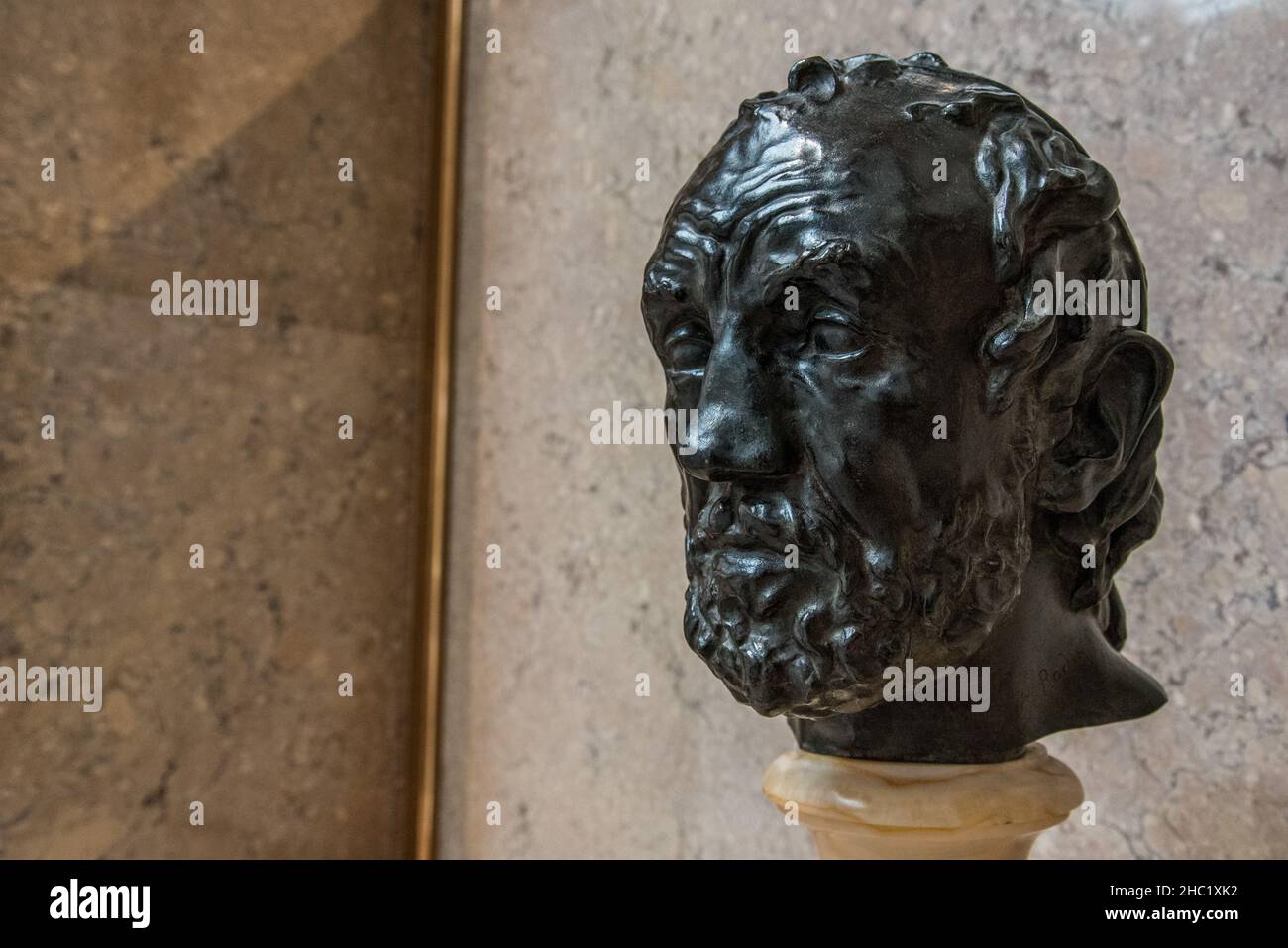 PHILADELPHIE, États-Unis - 22 AOÛT 2019 : sculpture d'Auguste Rodin d'un homme au nez brisé à Philadelphie, États-Unis Banque D'Images