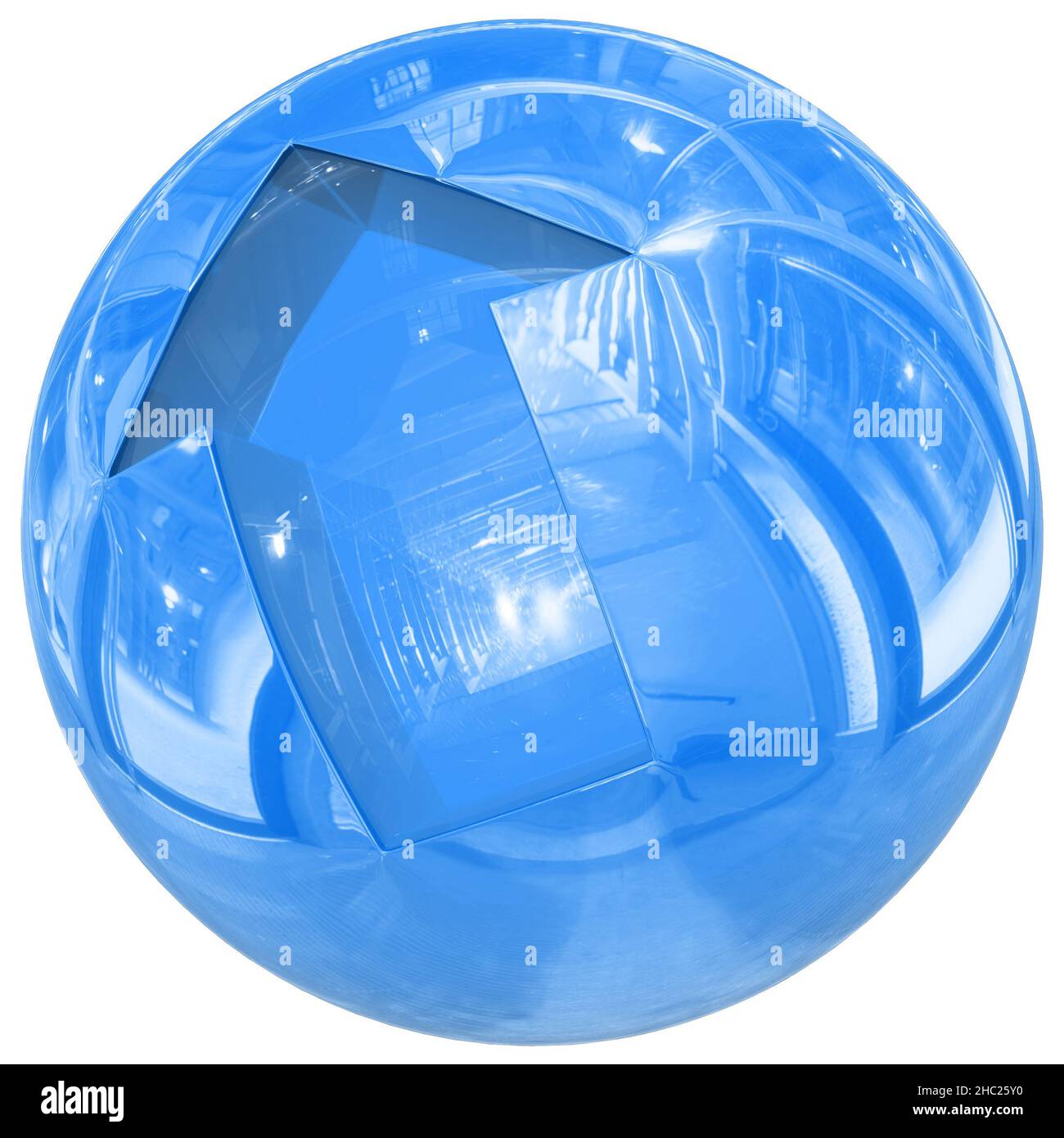 Sphère avec flèche - bouton de téléchargement 3D isolé - rendu 3D Banque D'Images