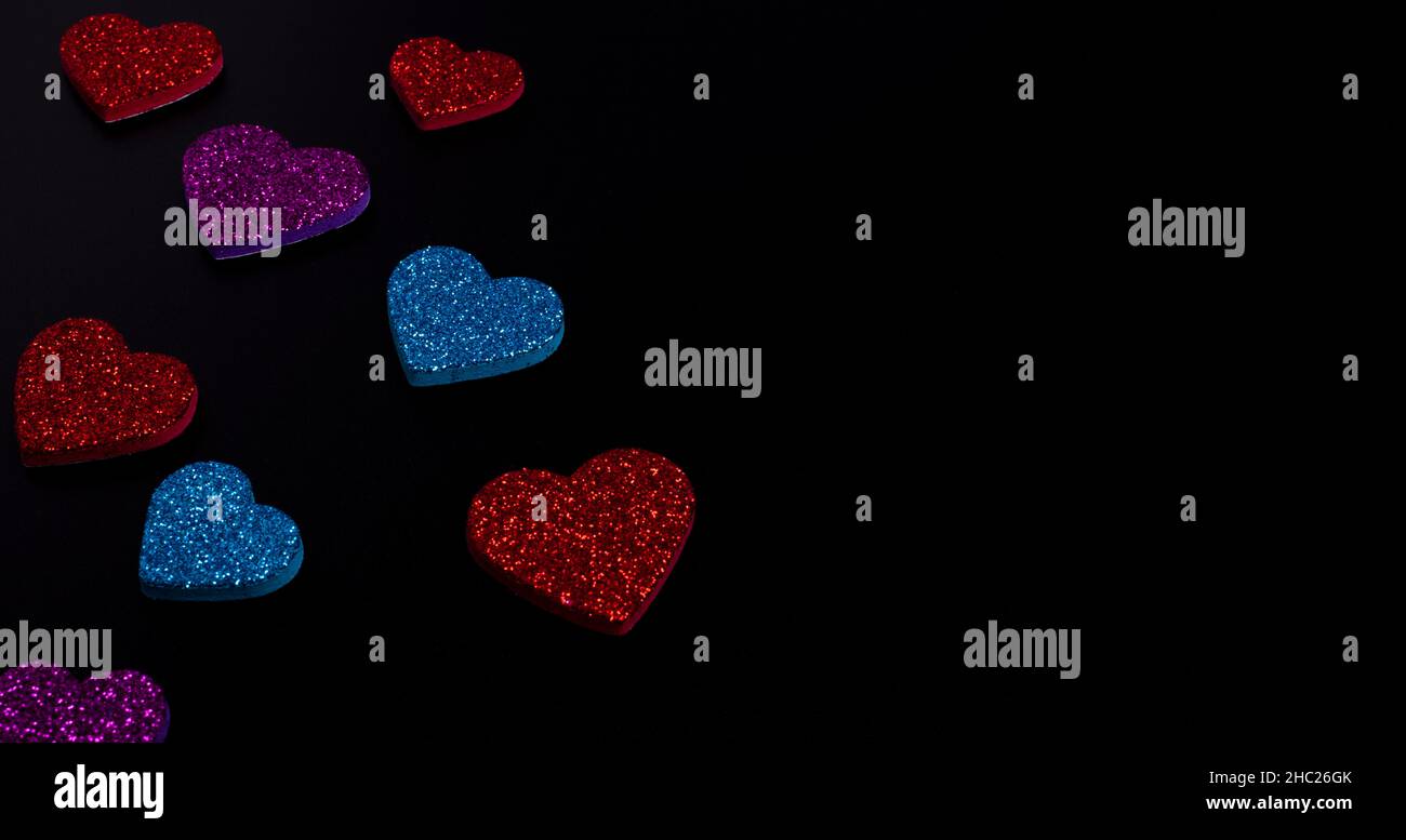 Coeur forme arrière-plan amour concept pour Saint Valentin - copyspace Banque D'Images