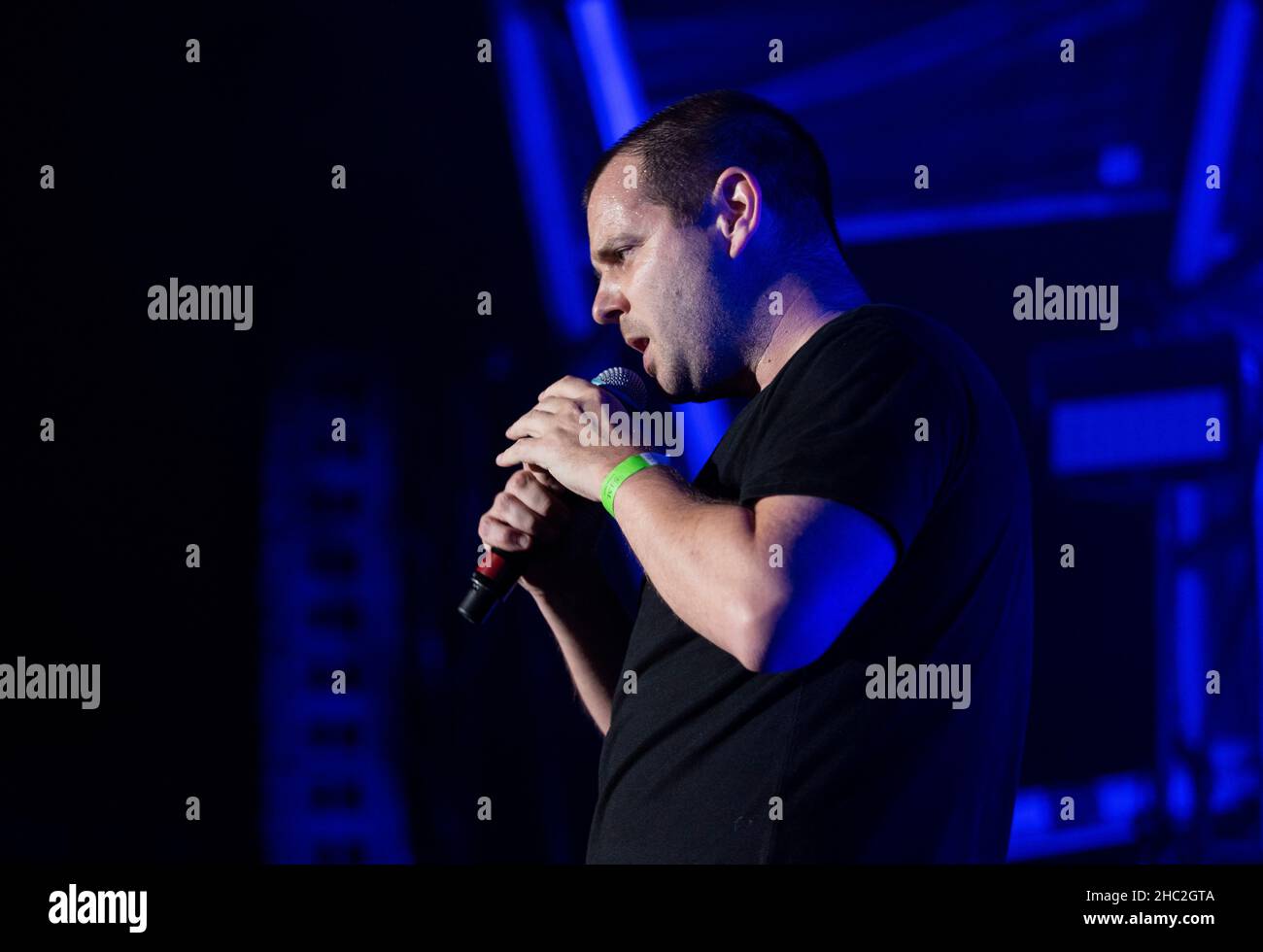 Mike Skinner, The Streets in concert Castlefield Bowl, Manchester, Royaume-Uni Banque D'Images